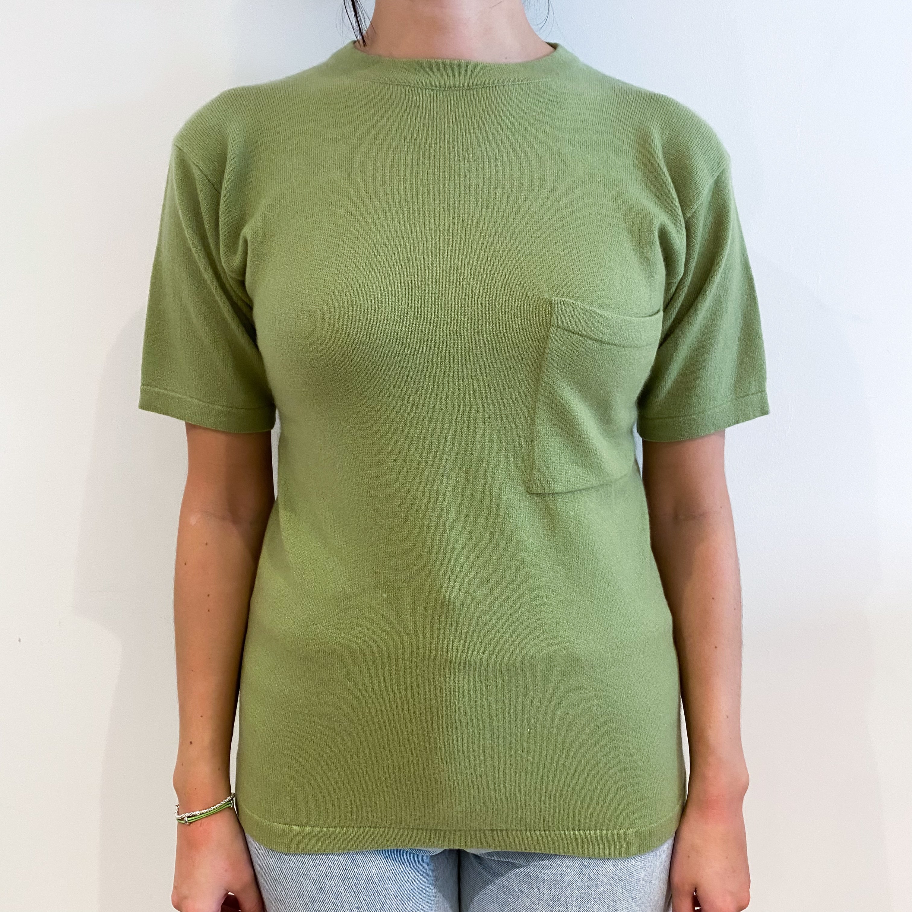 Pear Green Short Sleeved Jumper Small