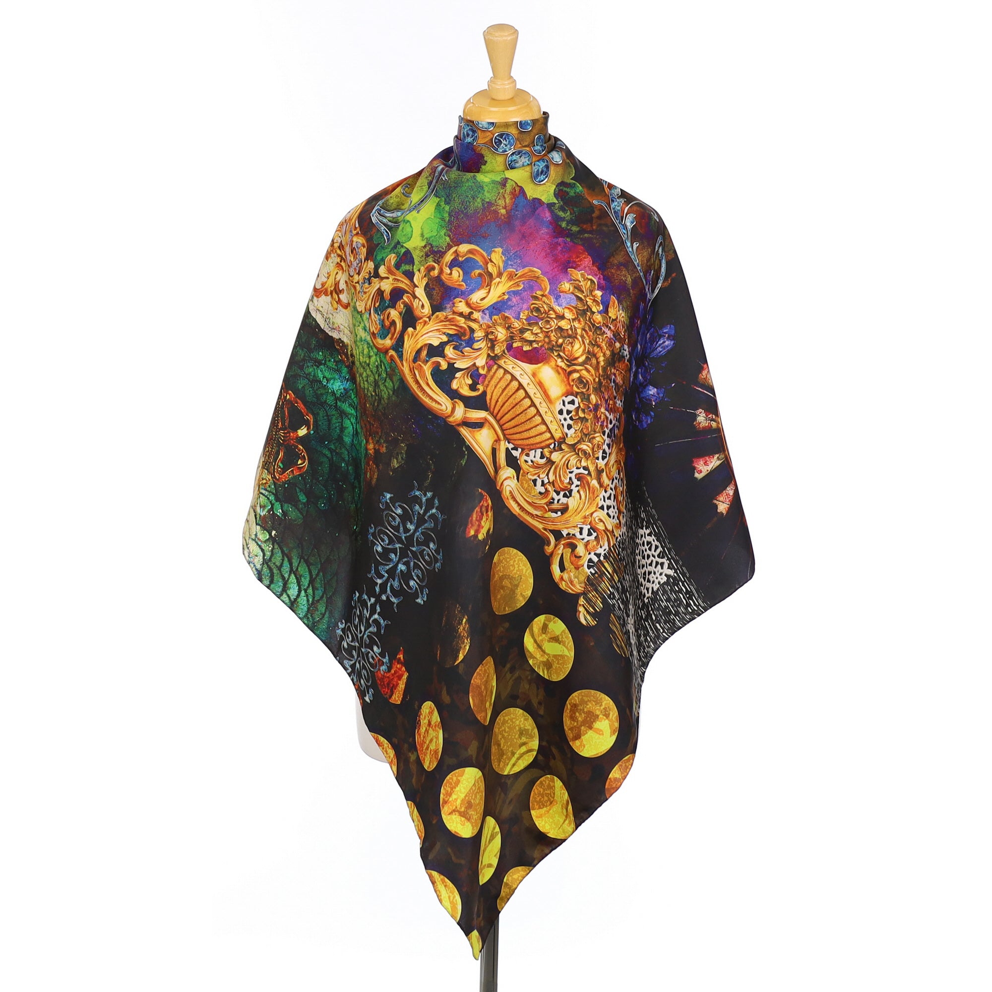 Adrianna Avencci Multicoloured Silk Scarf