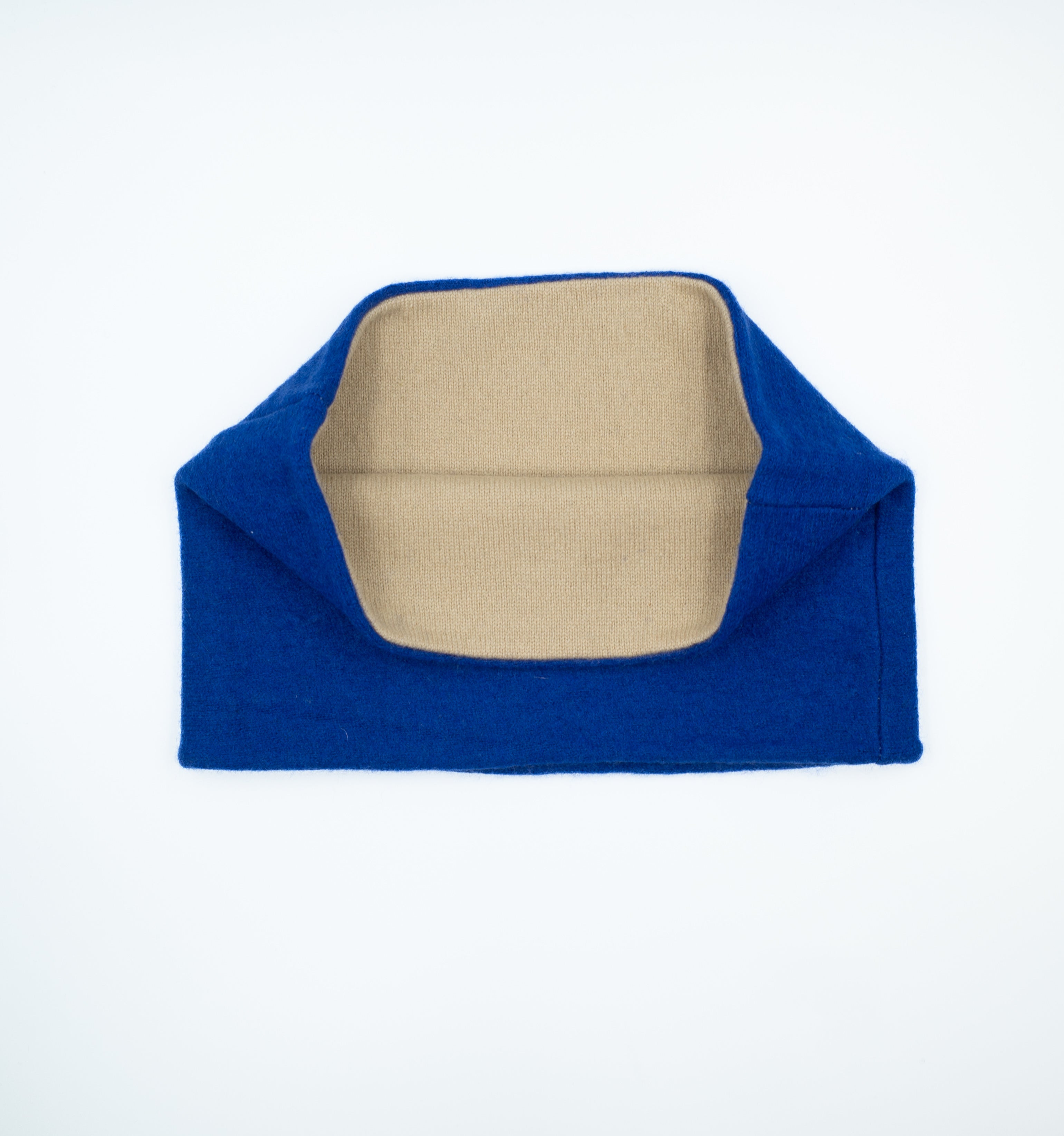 Admiral Blue and Camel Neck Warmer