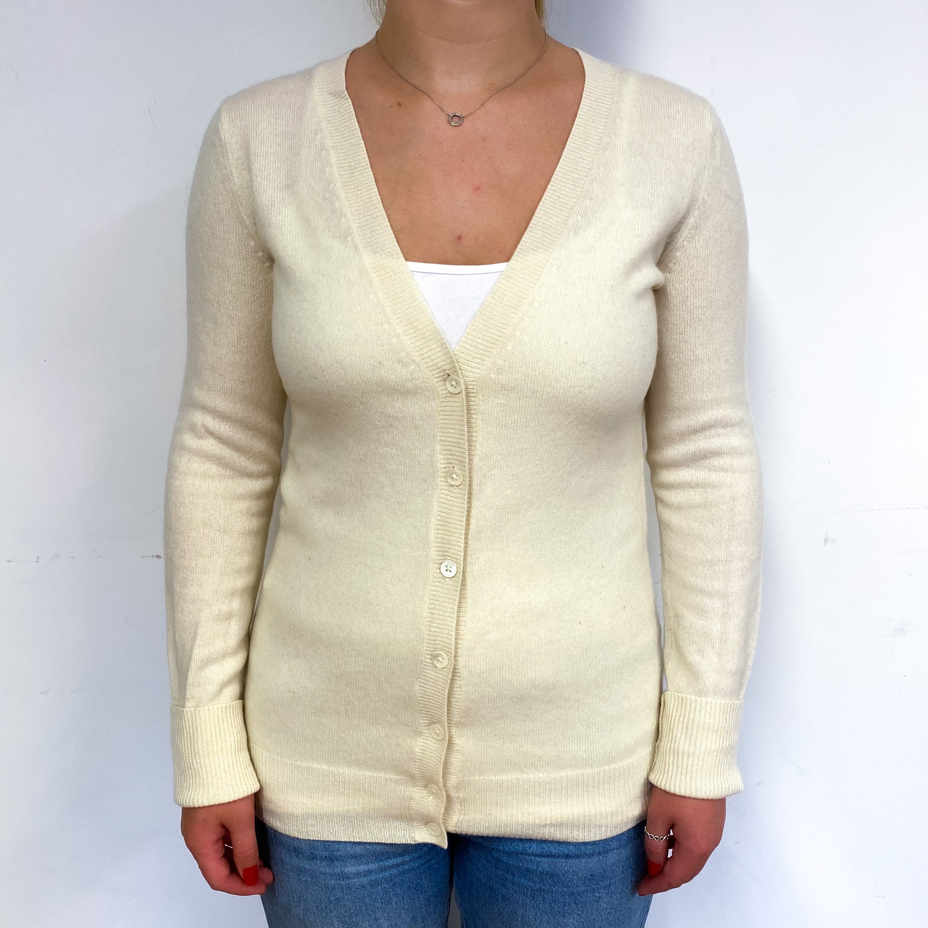 Vanilla V Neck Cardigan Small