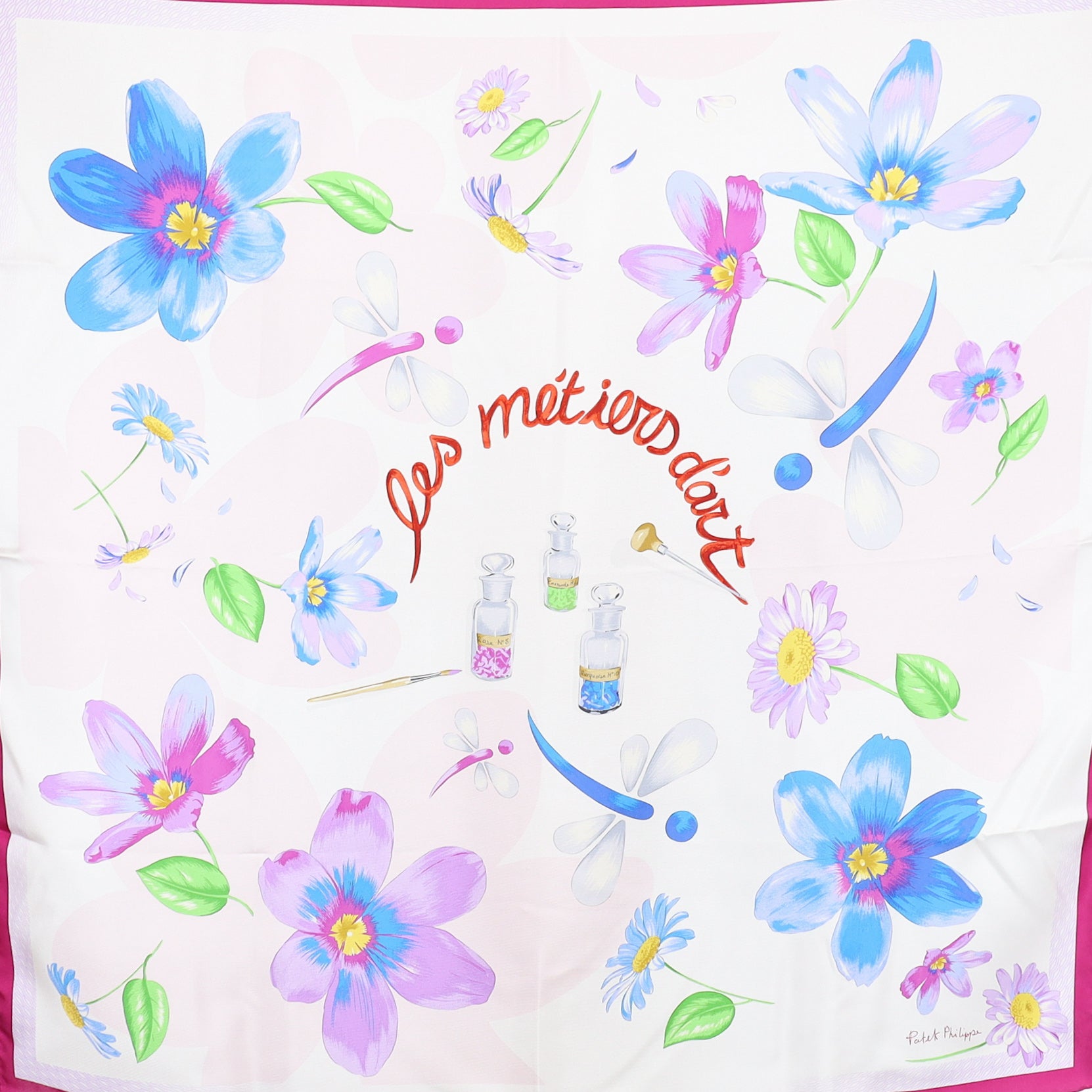 Brand New Boxed Patek Philippe Floral Silk Scarf