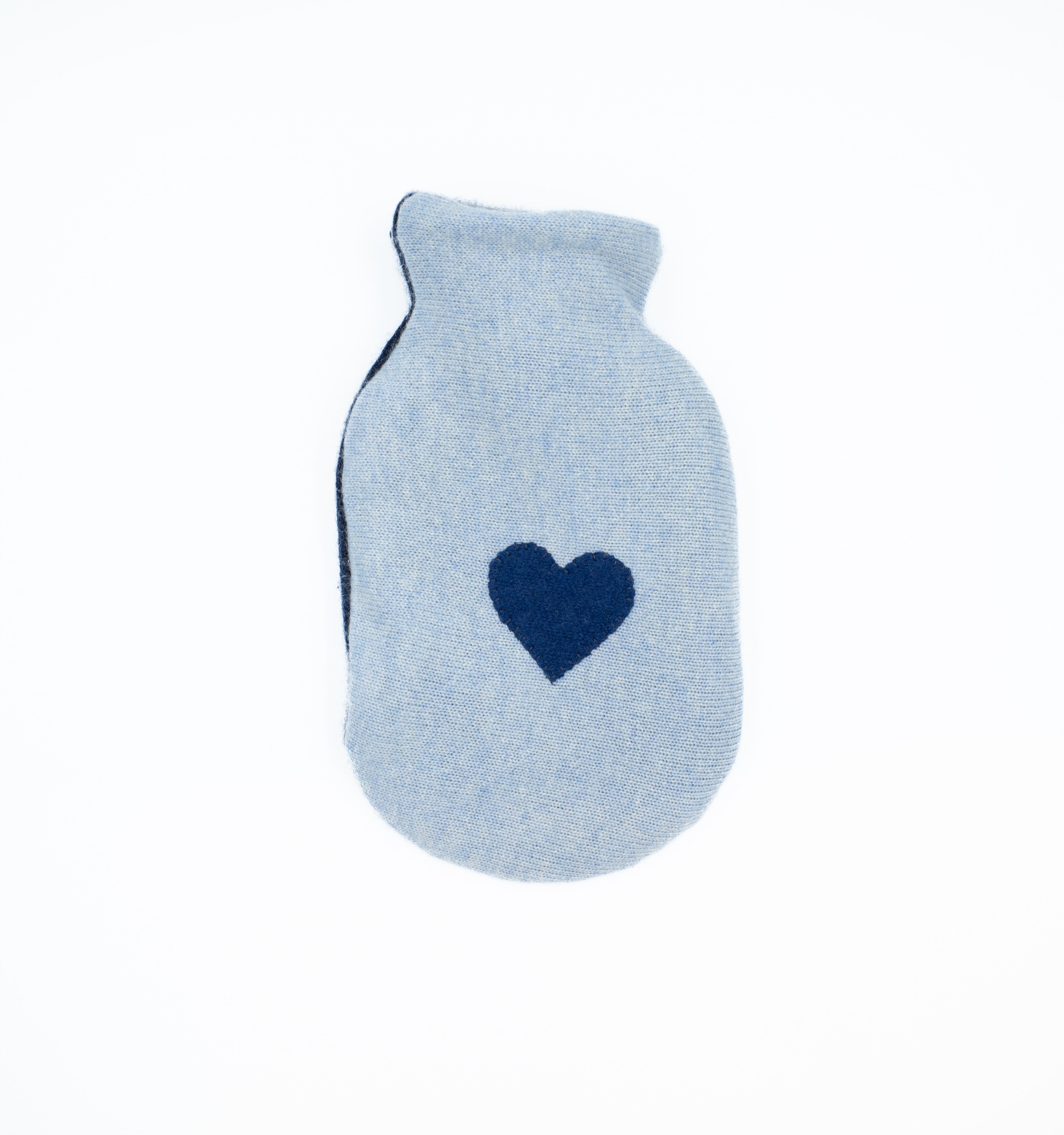 Denim and Navy Cashmere Small Hot Water Bottle