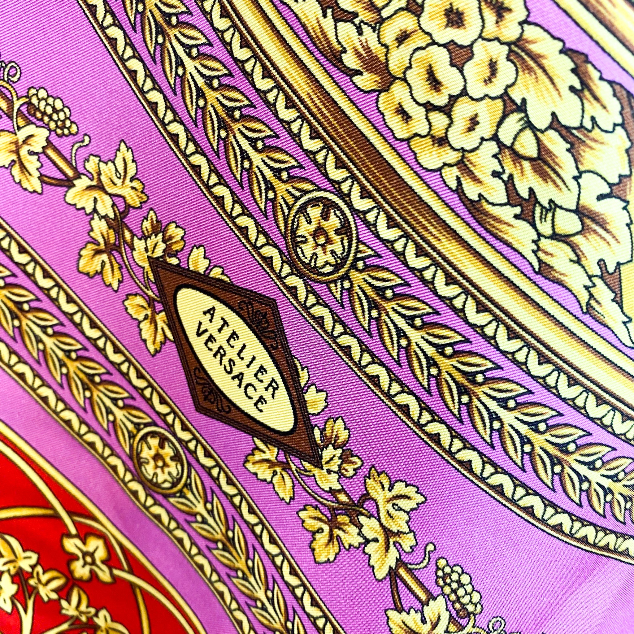 Versace Bright Designer Silk Scarf