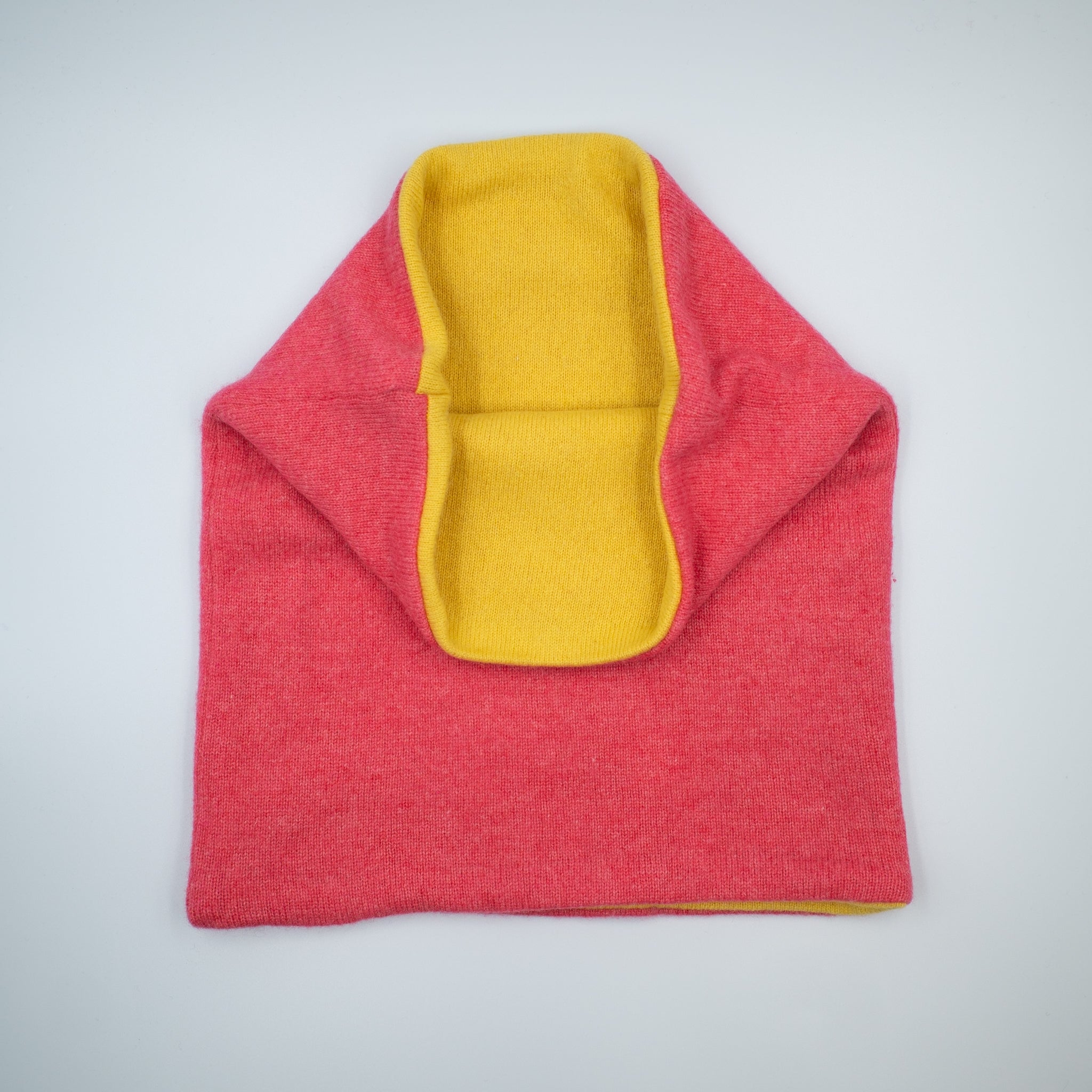 Bright Coral and Yellow Luxury Double Layered Snood