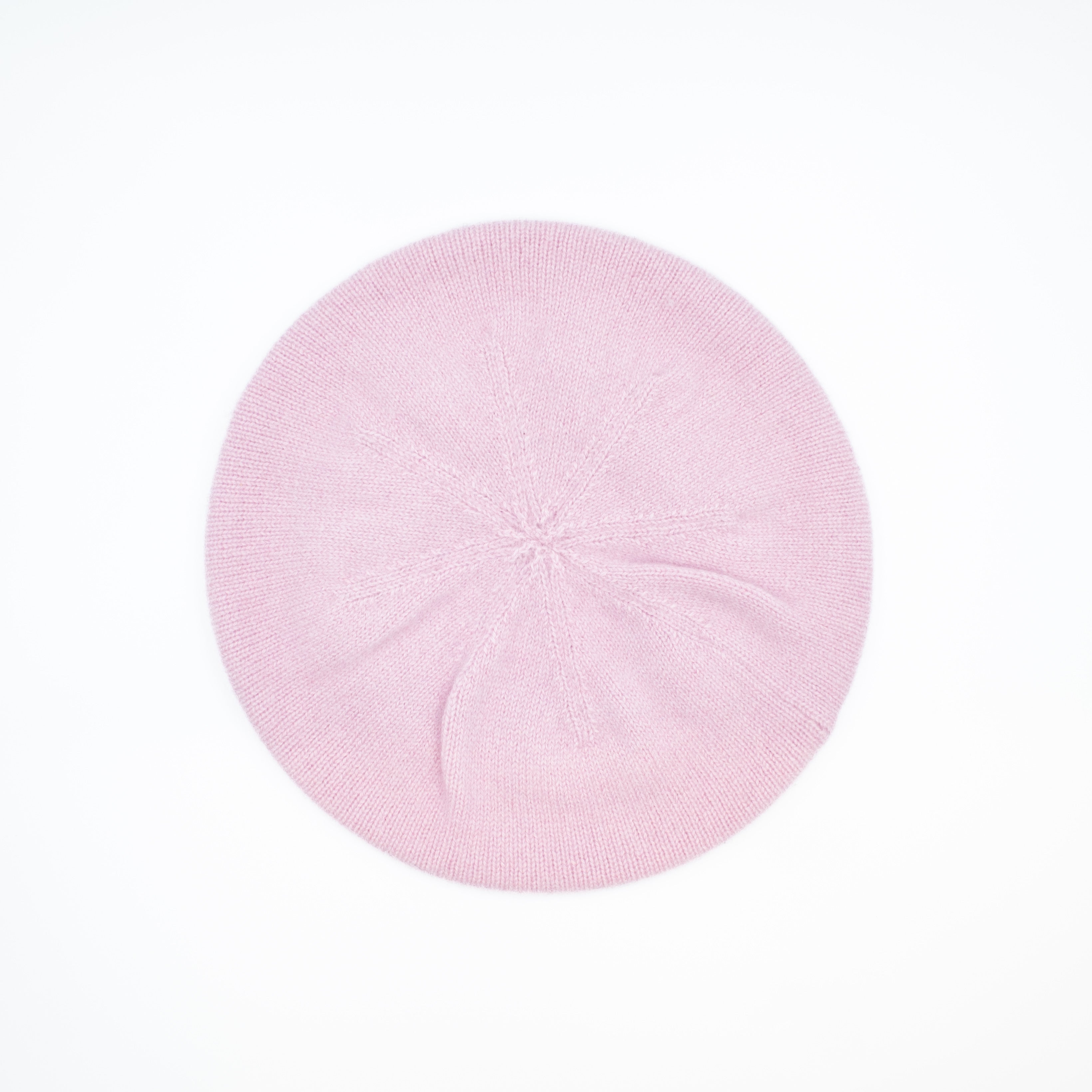 Carnation Pink Cashmere Beret Hat One Size