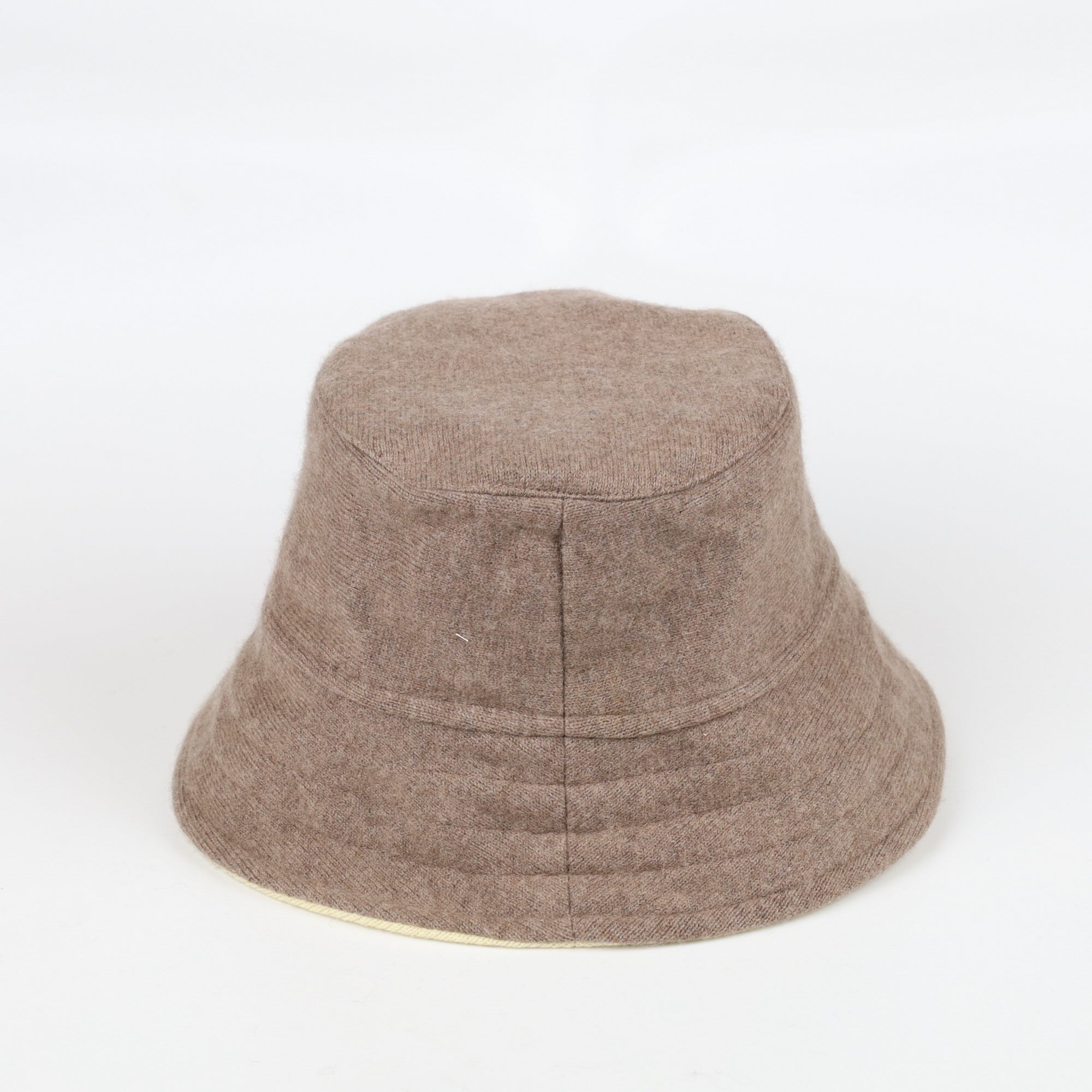 Mink Brown Reversible Cashmere Bucket Hat Medium