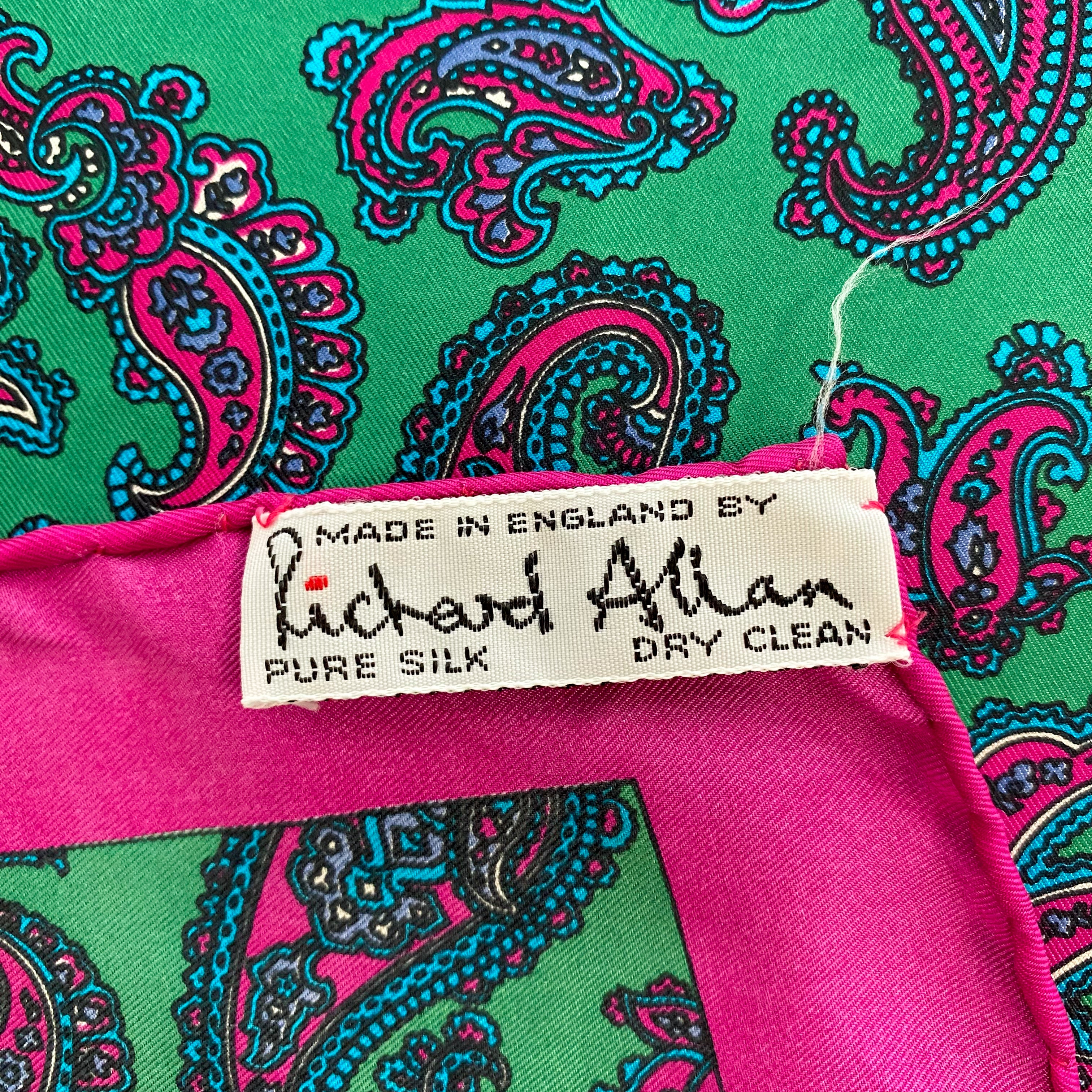 1970’s Richard Allan Paisley Silk Scarf