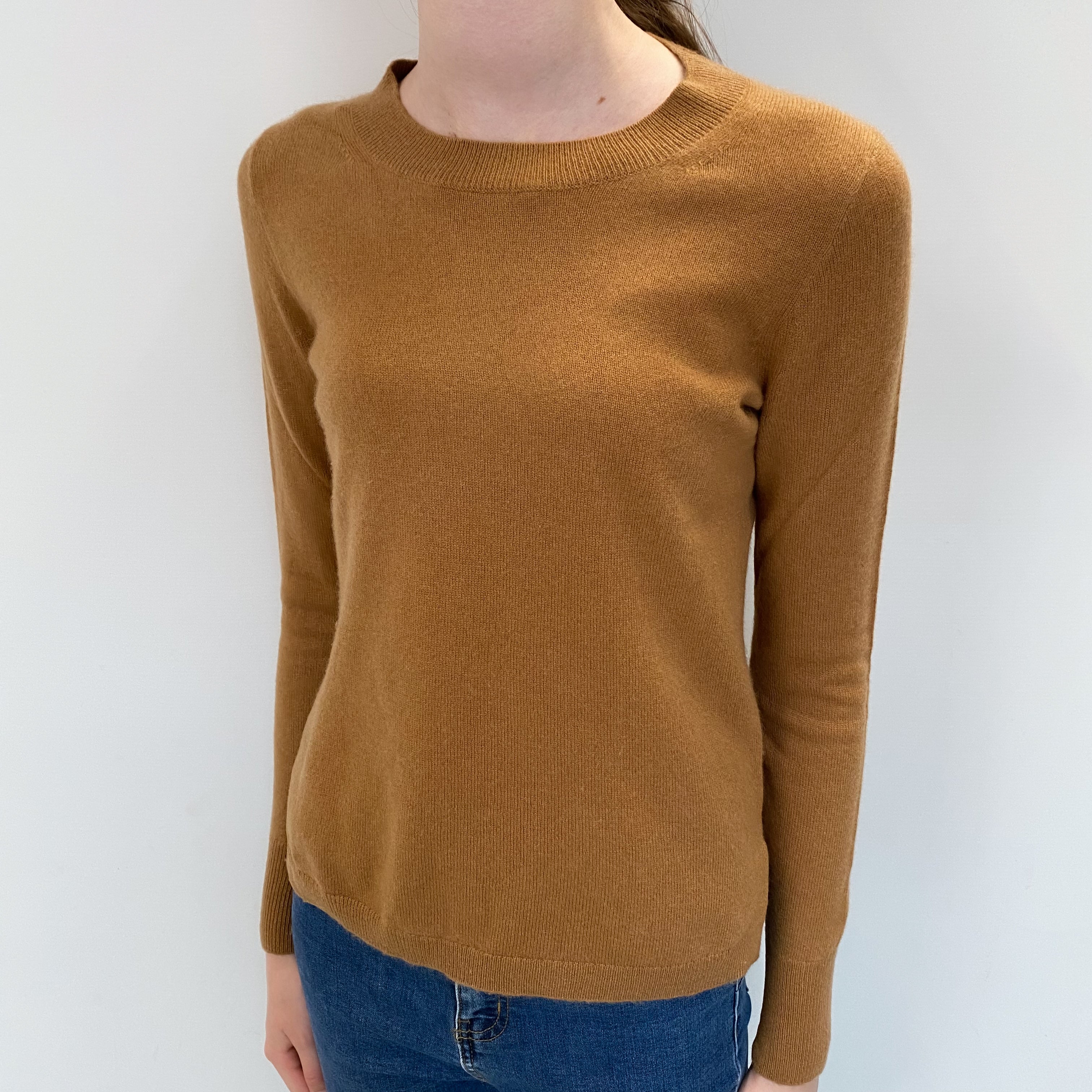 Butterscotch Cashmere Crew Neck Jumper Extra Small