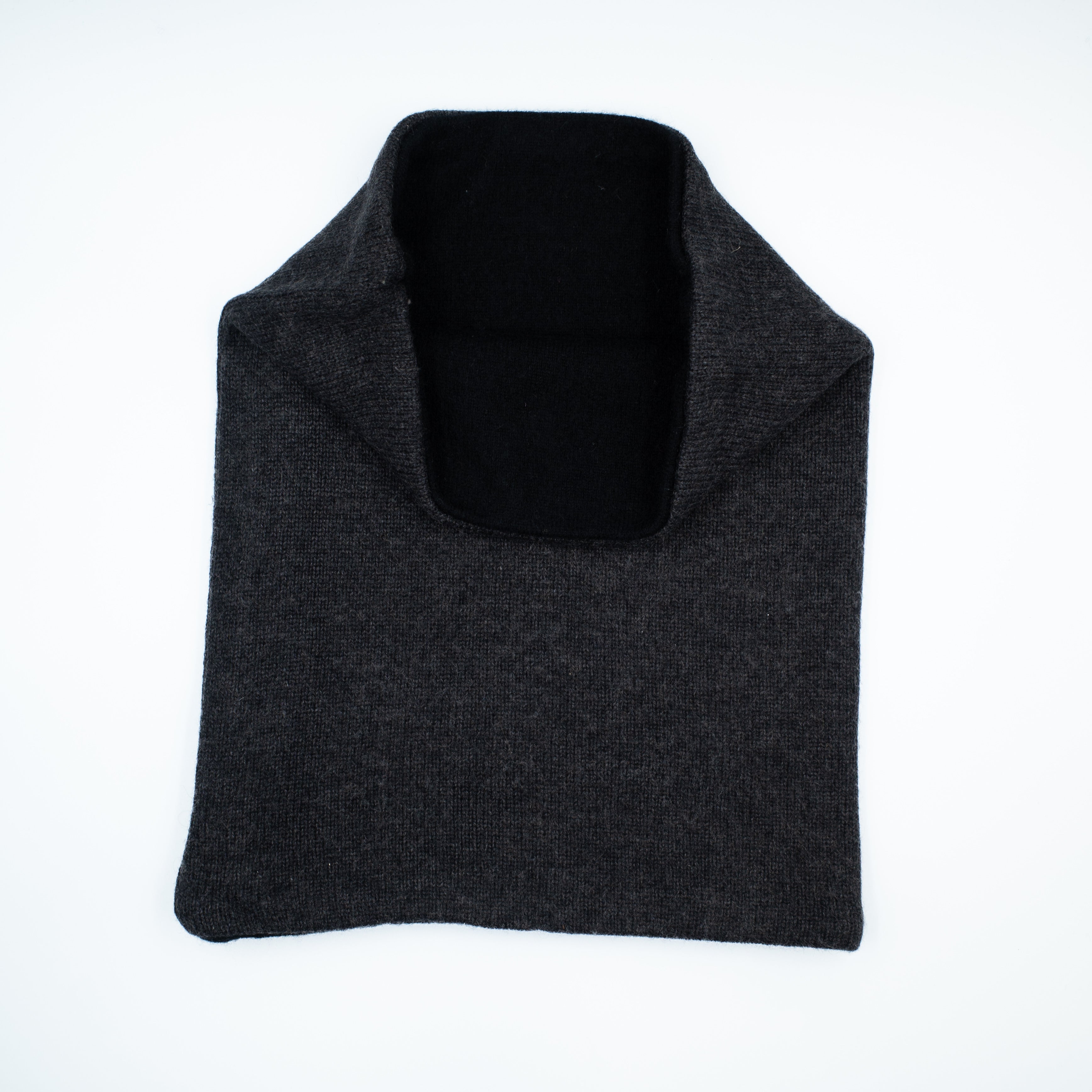 Men’s Charcoal Grey and Black Double Layered Snood