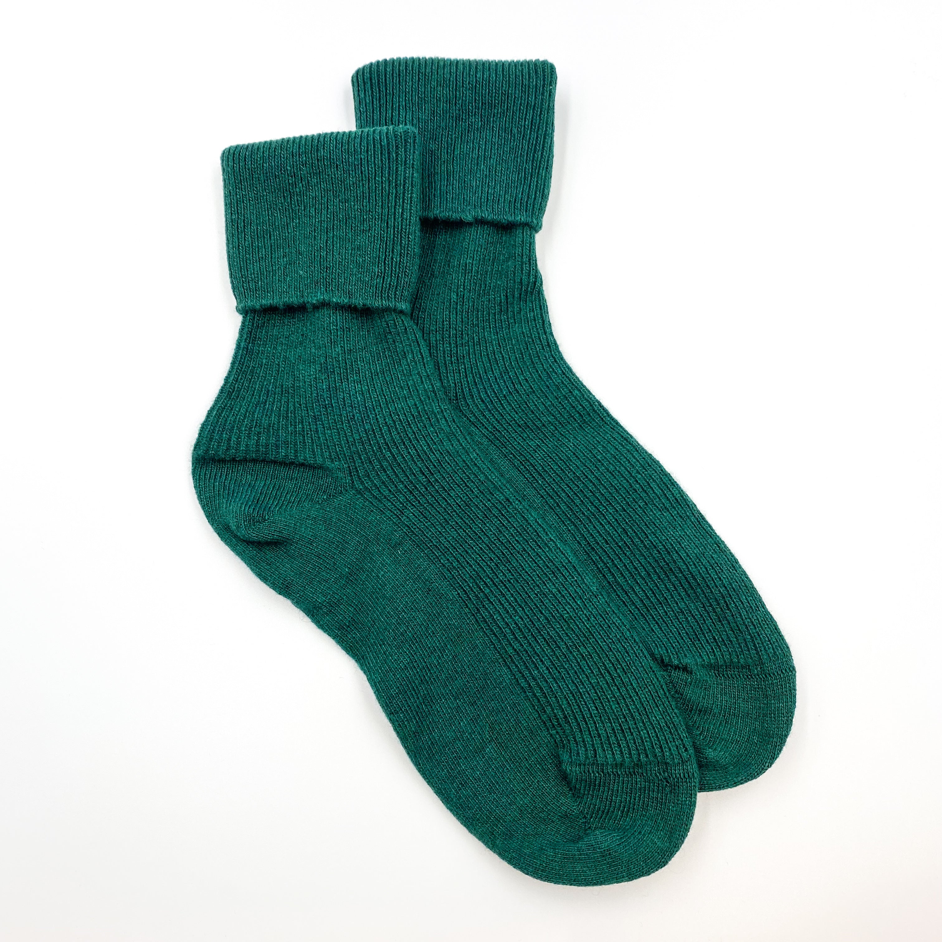 Brand New Scottish Forest Green Ladies Cashmere Every Day Socks