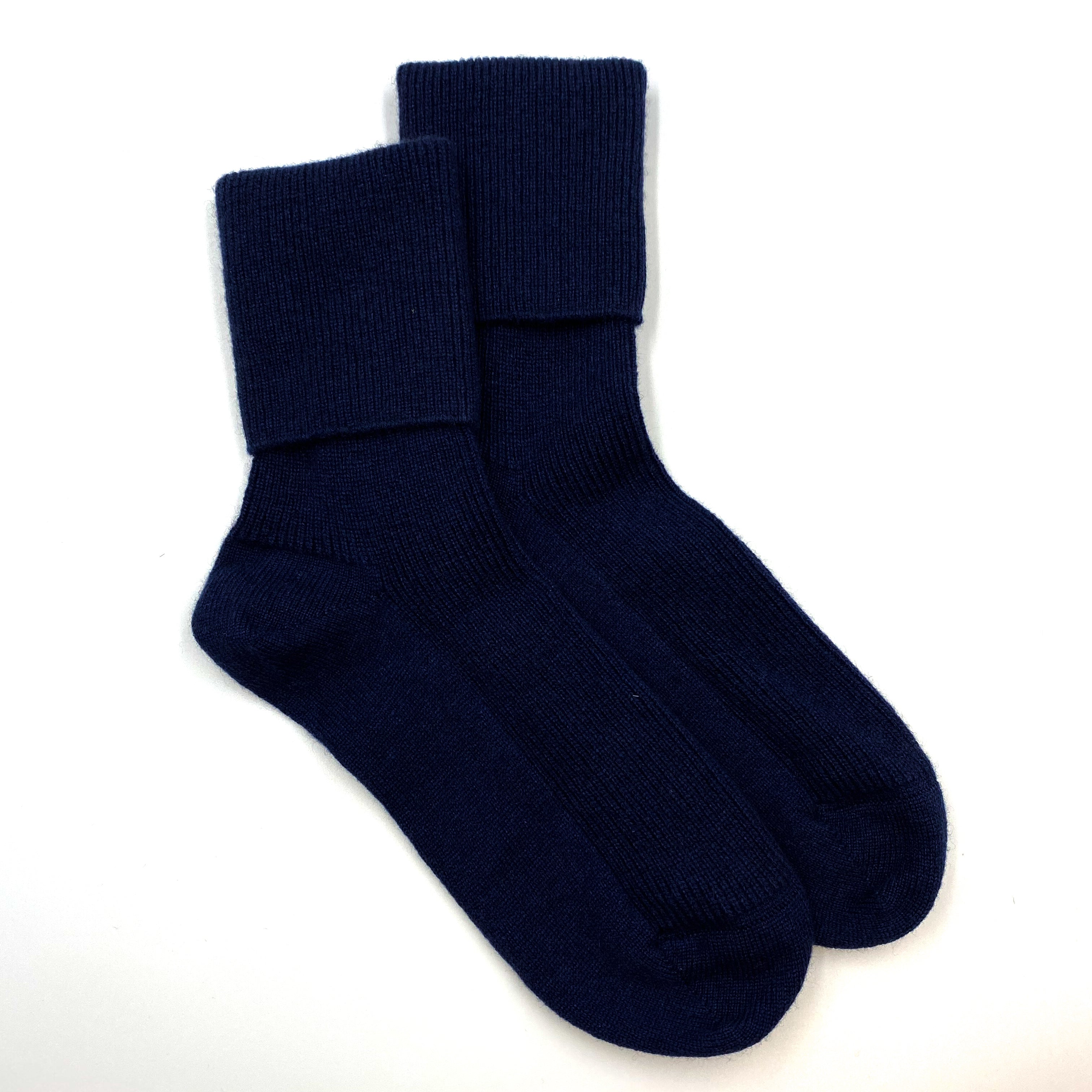 Band New Scottish Navy Blue Ladies Cashmere Every Day Socks