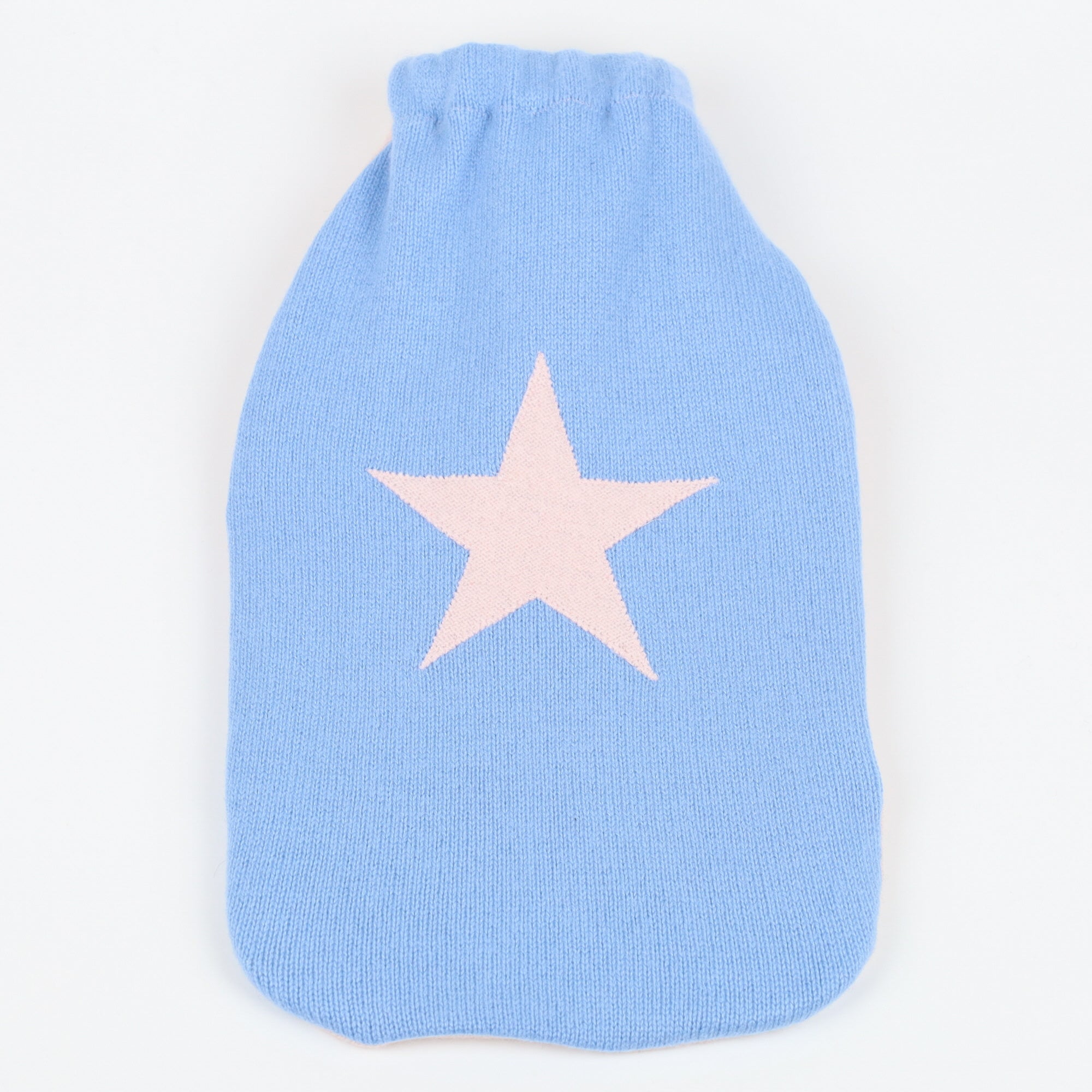 Cornflower Blue and Ice Pink Large Cashmere Hot Water Bottle