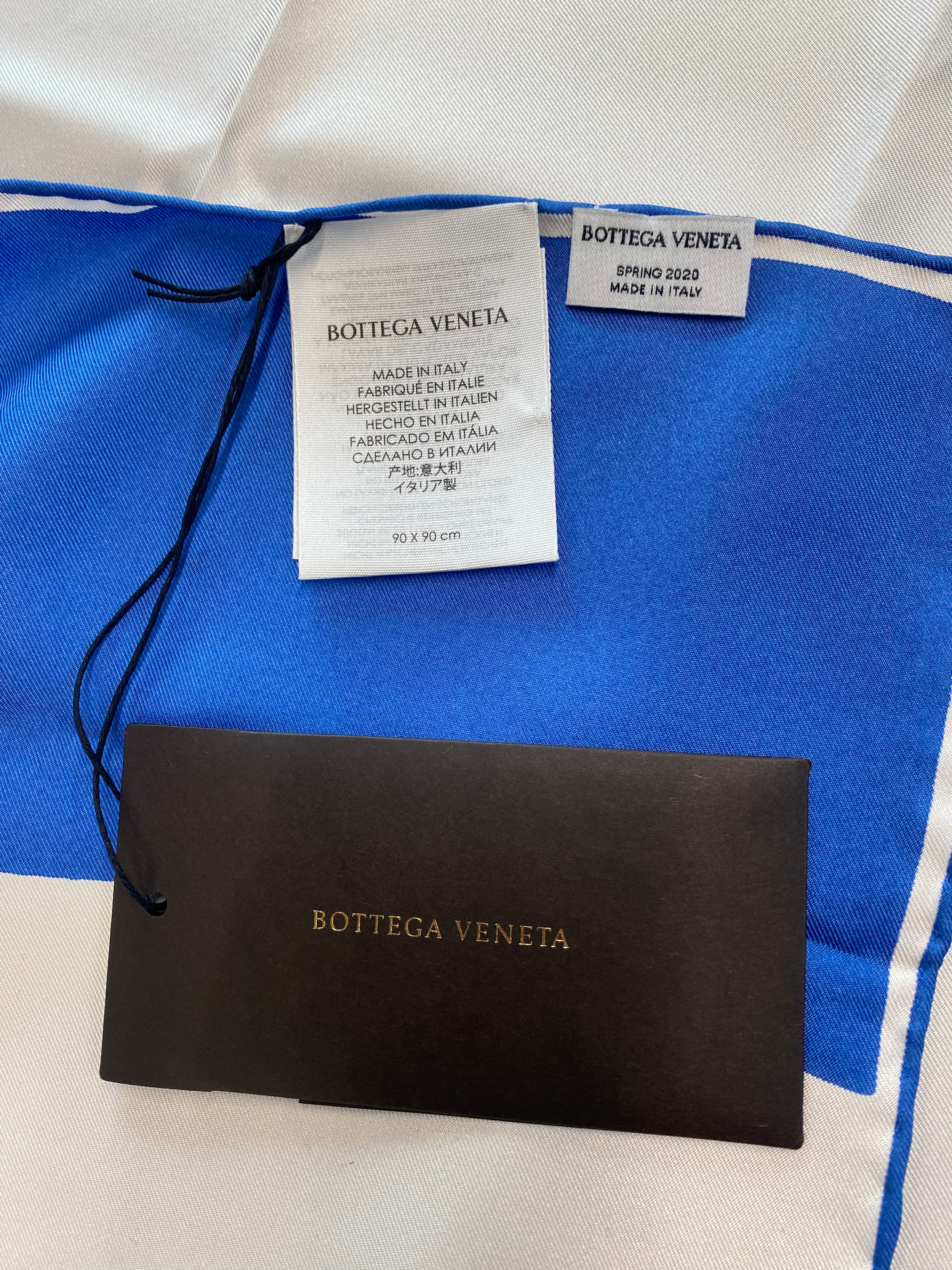 Boxed Bottega Veneta Zebra Designer Silk Scarves