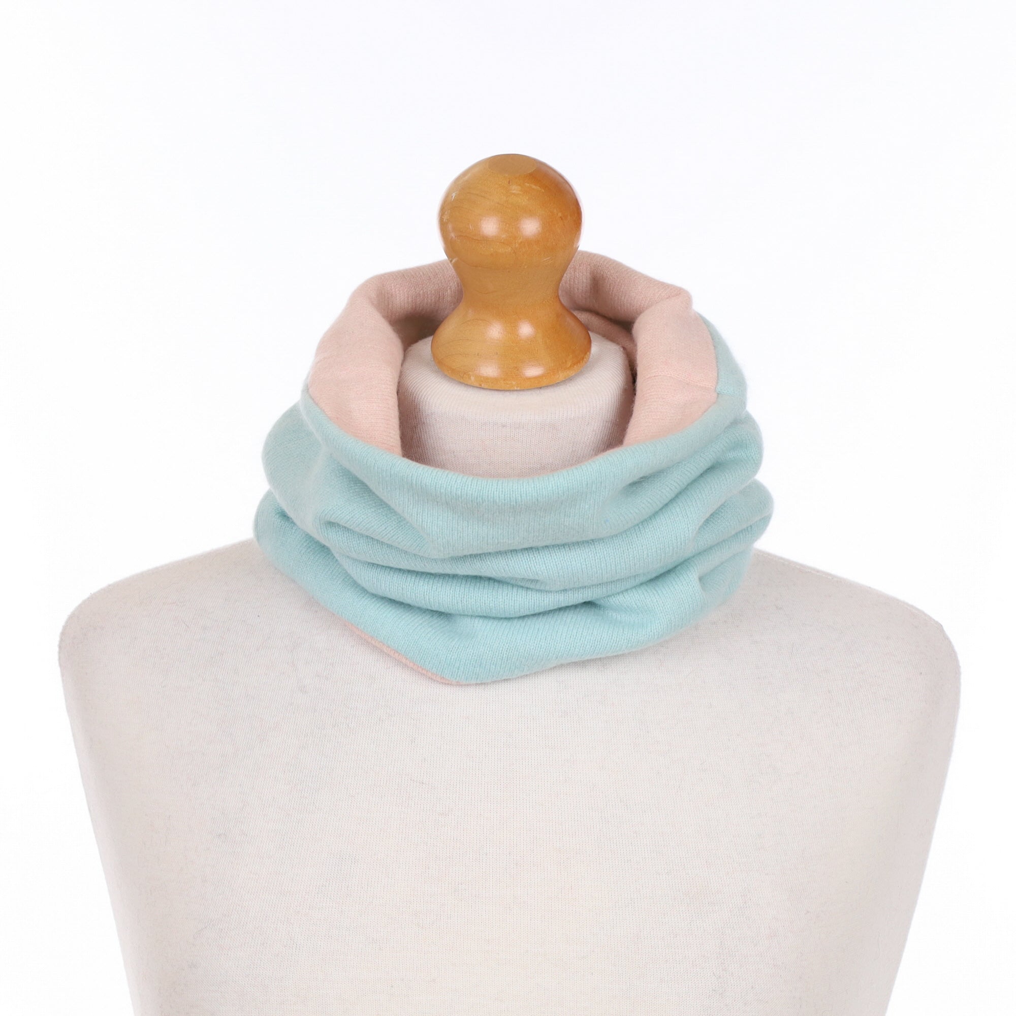 Opal Green and Pink Luxury Double Layered Snood