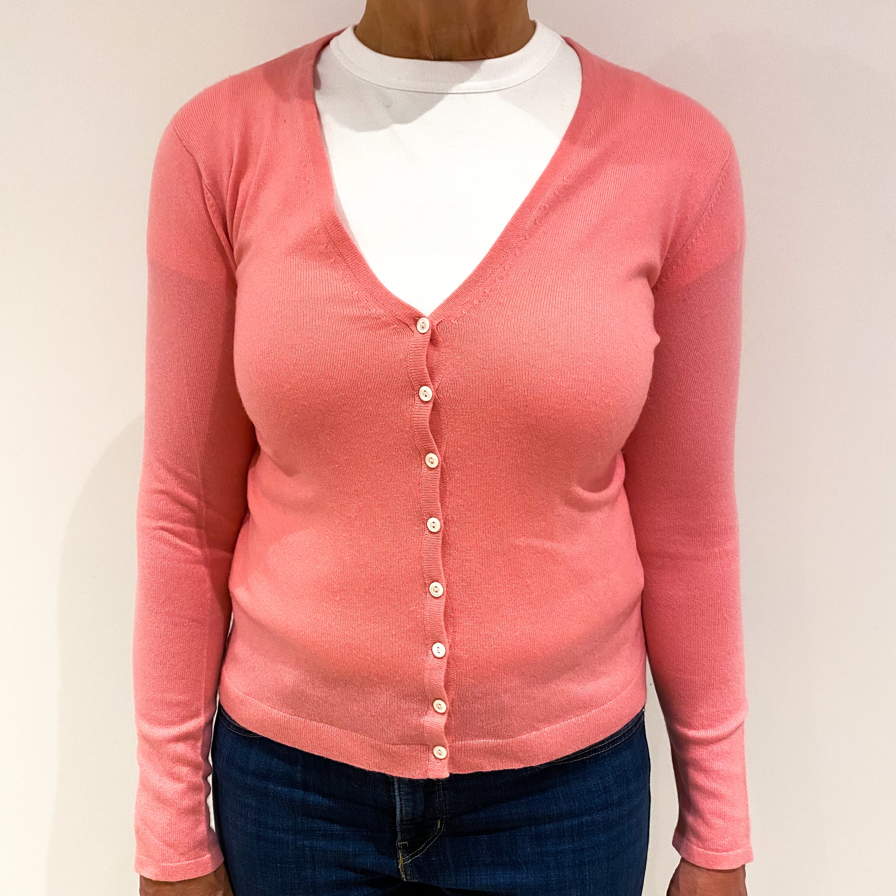 Blush Pink Cashmere Cardigan Medium