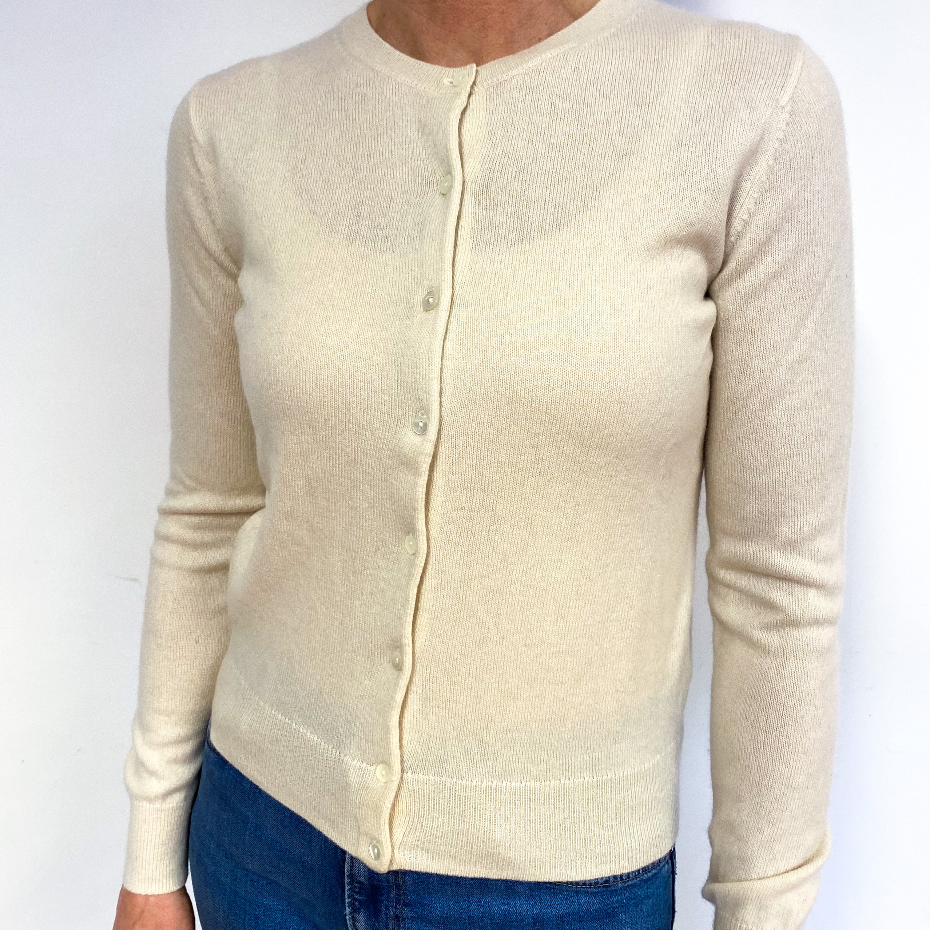 Vanilla Cream Cashmere Cardigan Medium – NEARLY NEW CASHMERE CO.