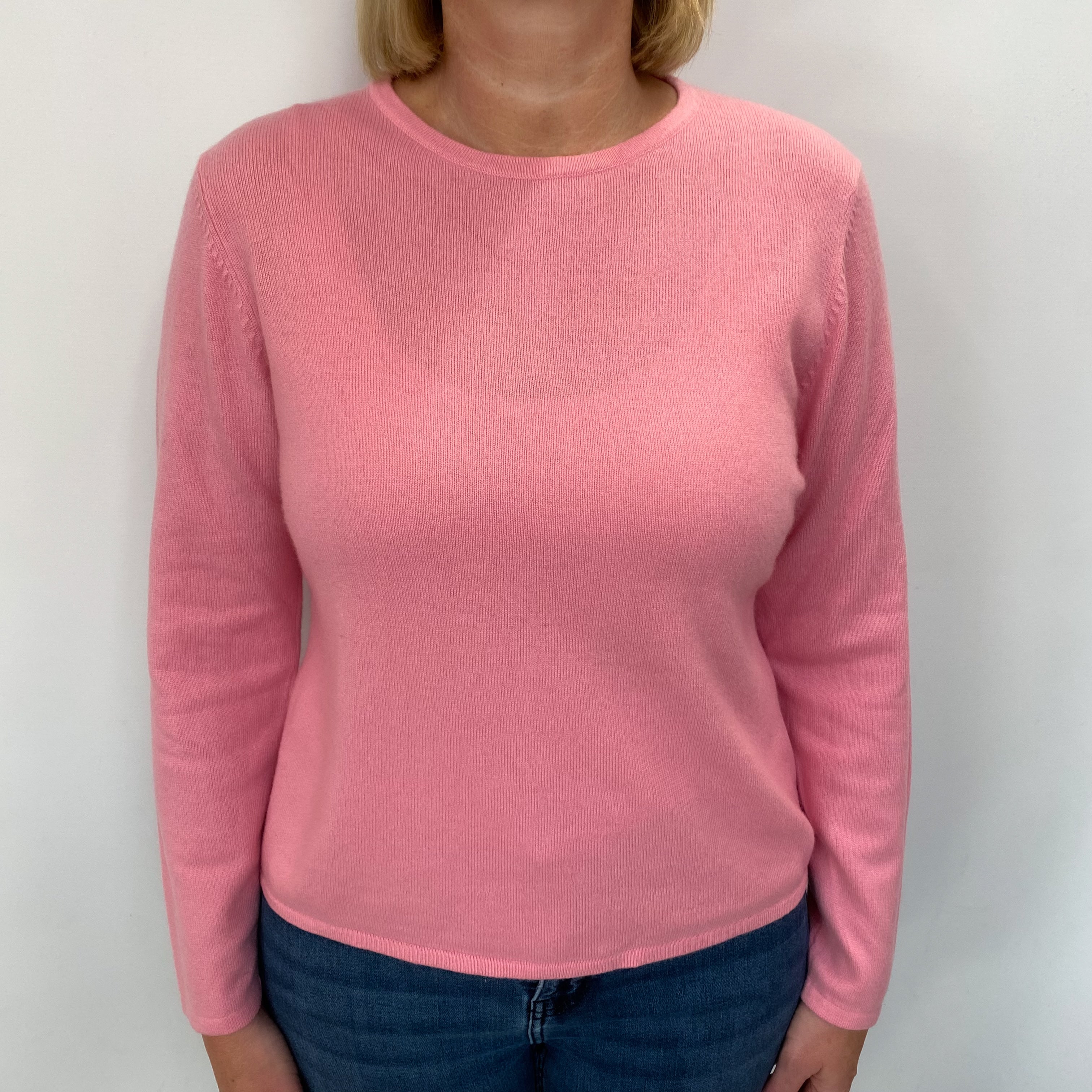 Sugar Mouse Pink Cashmere Crew Neck Jumper Large