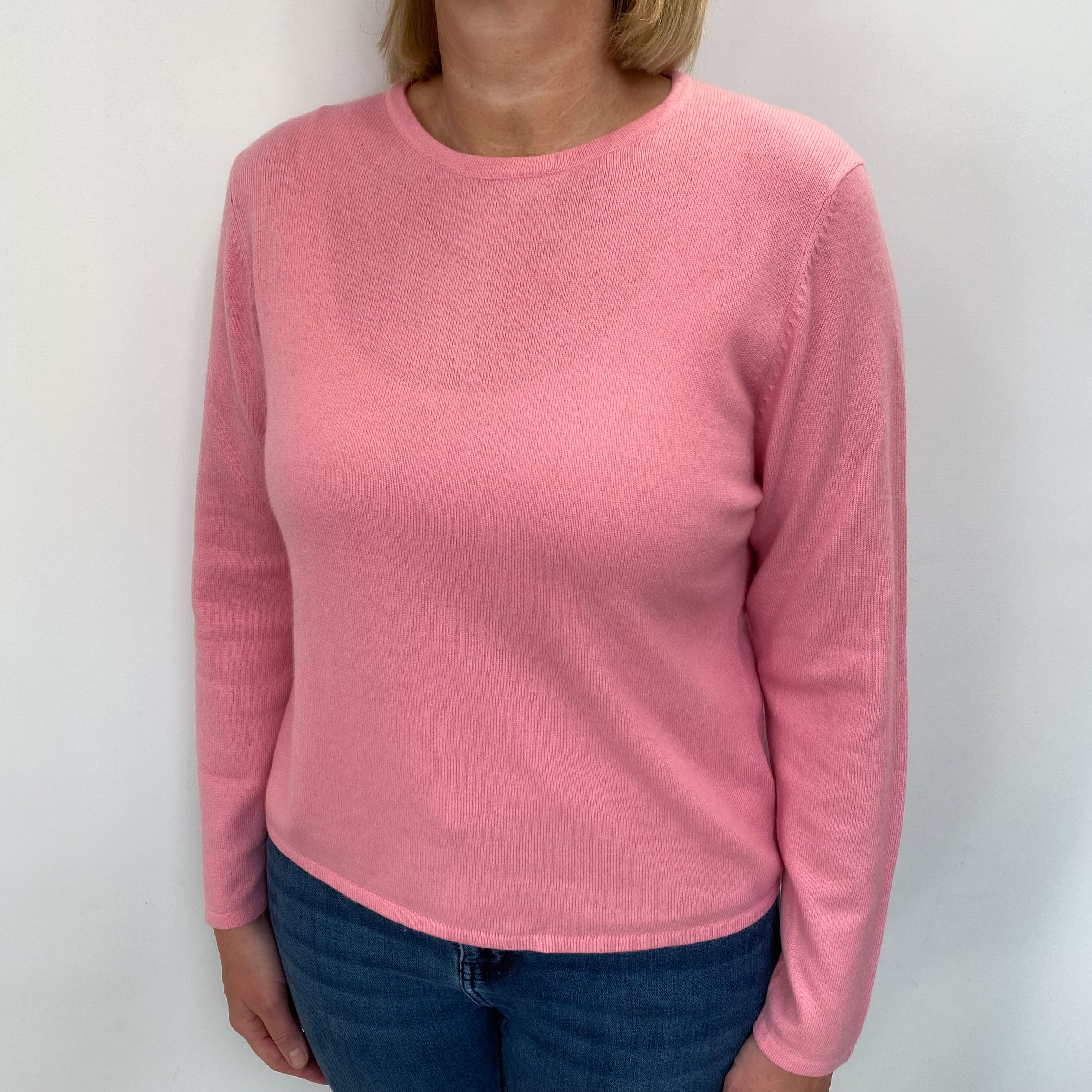 Sugar Mouse Pink Cashmere Crew Neck Jumper Large