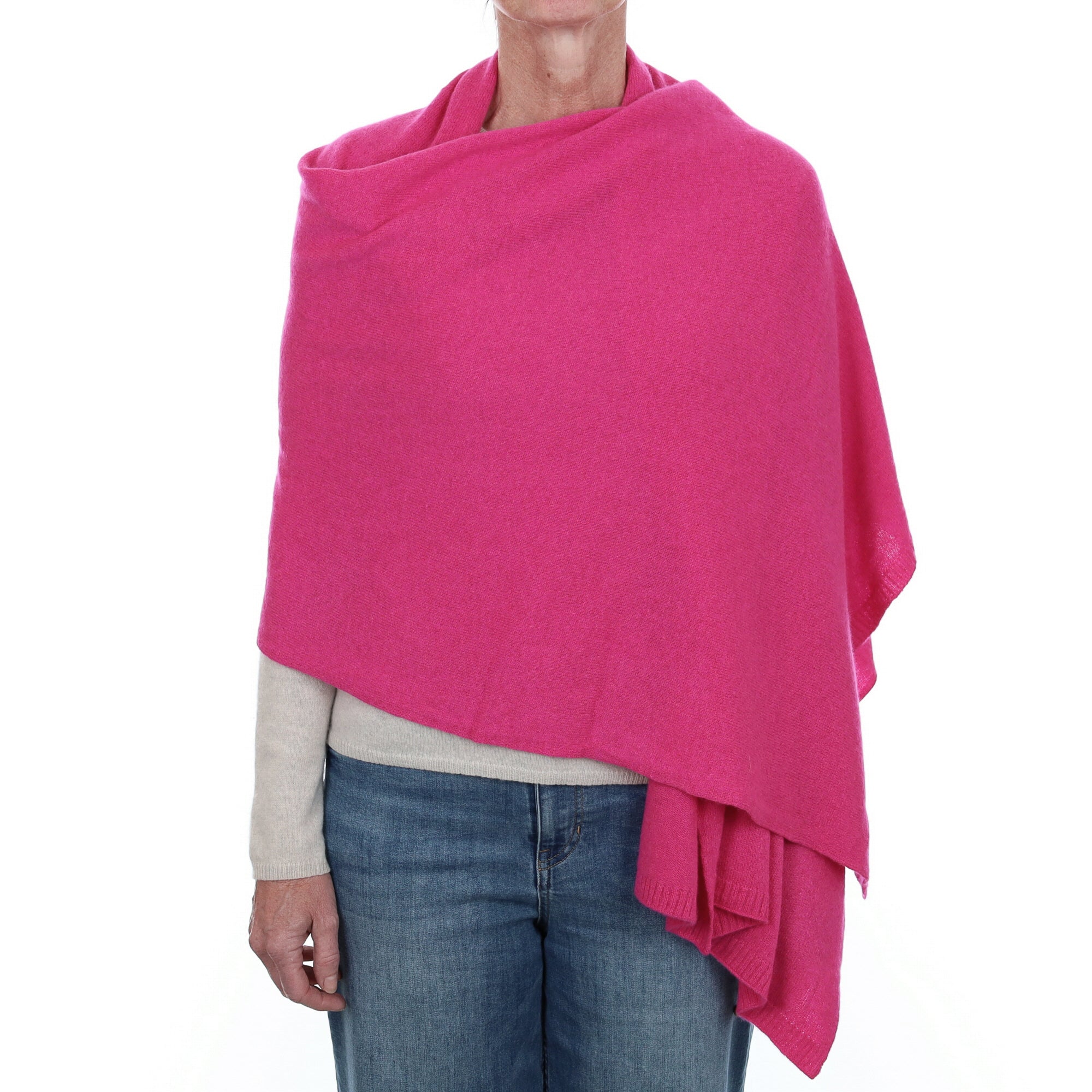 Brand New Hot Pink Recycled Cashmere Wrap