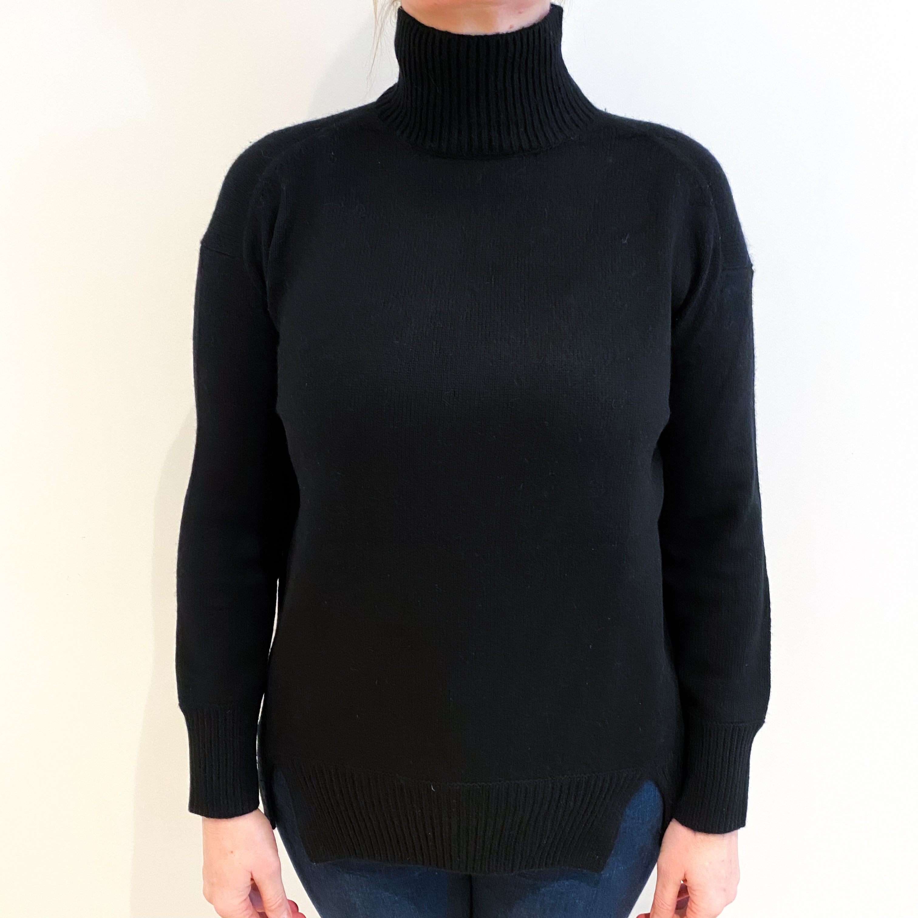 Vince Black Cashmere Turtle Neck Jumper Large