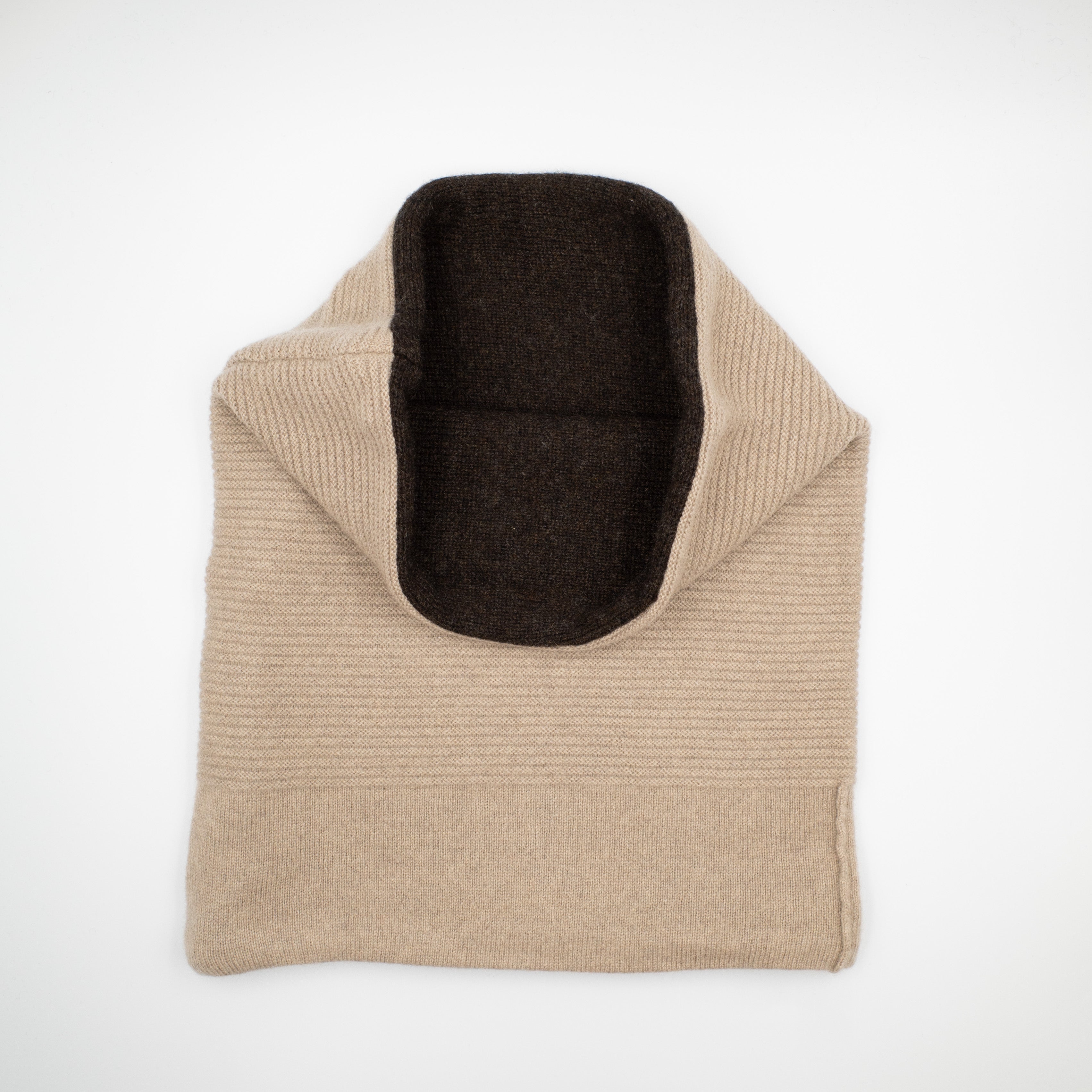 Fawn and Peppercorn Brown Luxury Double Layered Snood