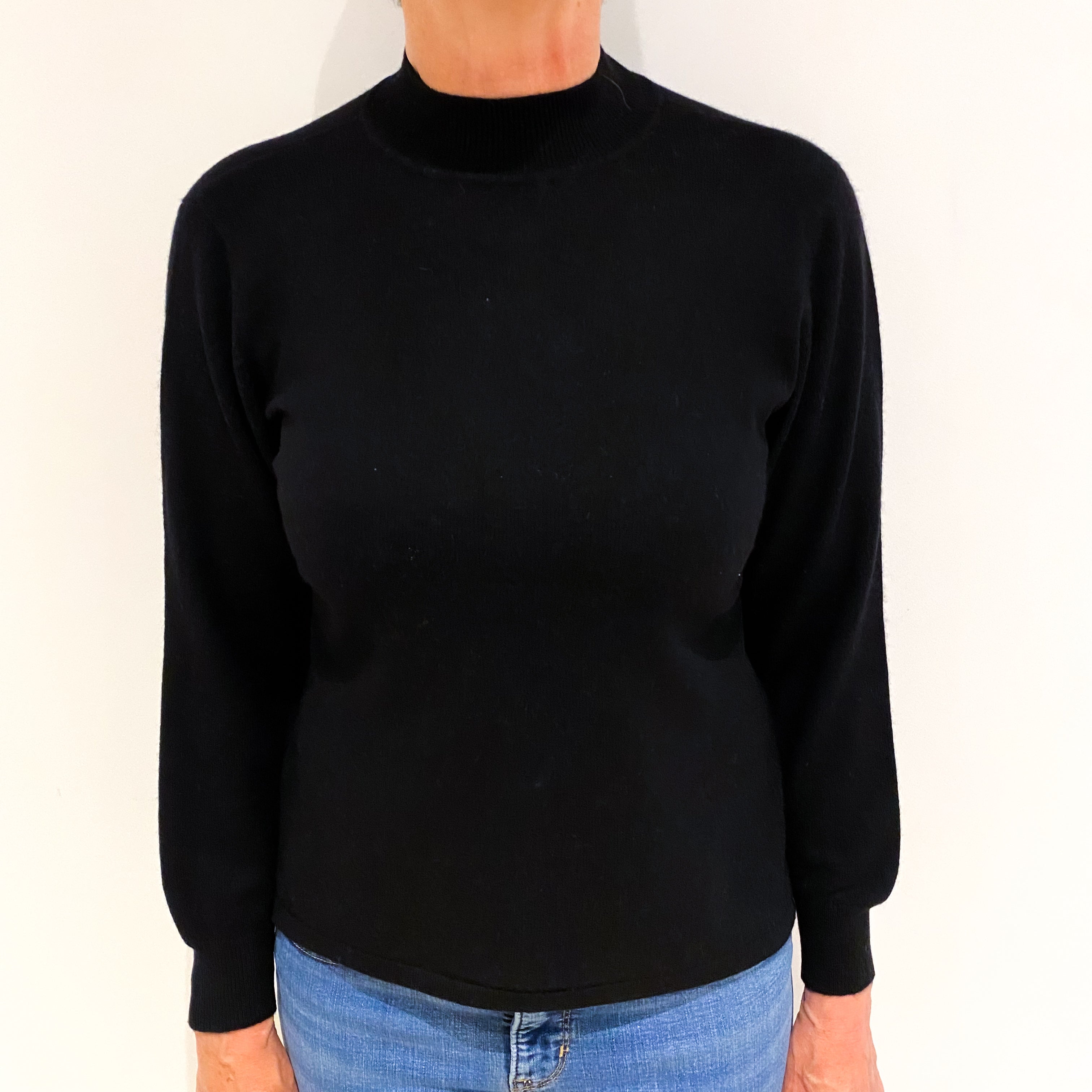 Black Cashmere Turtle Neck Jumper Medium