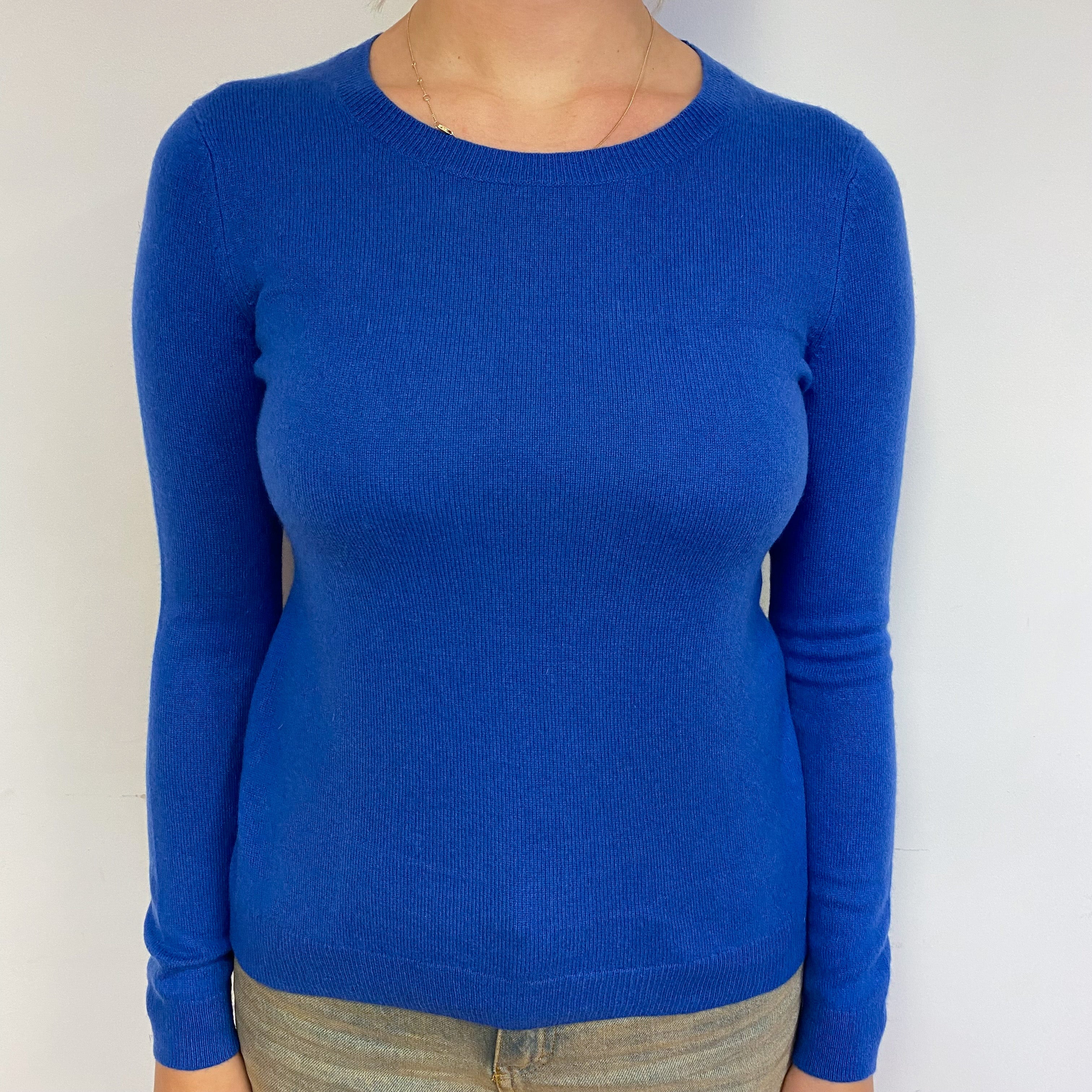 Air Force Blue Cashmere Crew Neck Jumper Small