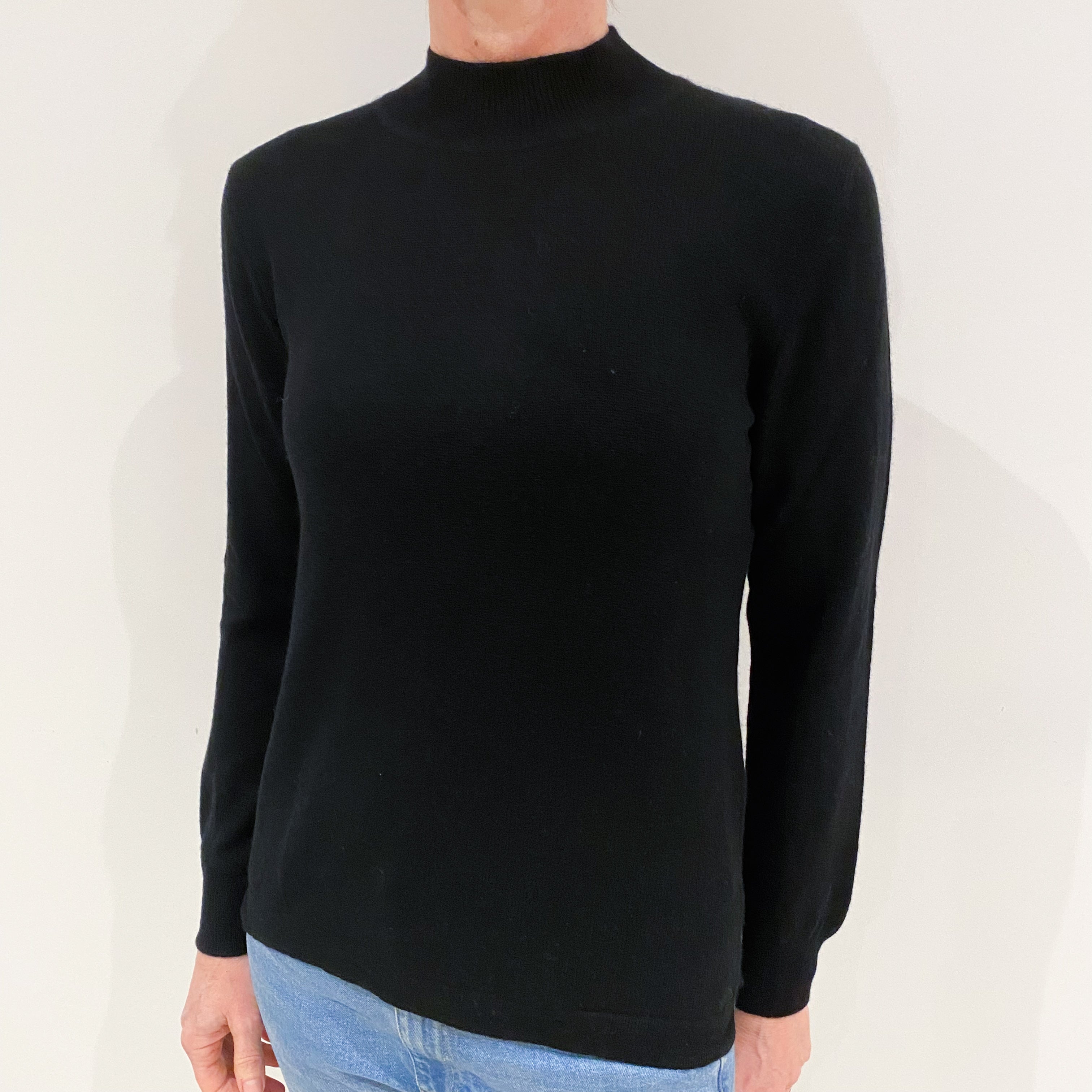 Black Cashmere Turtle Neck Jumper Small