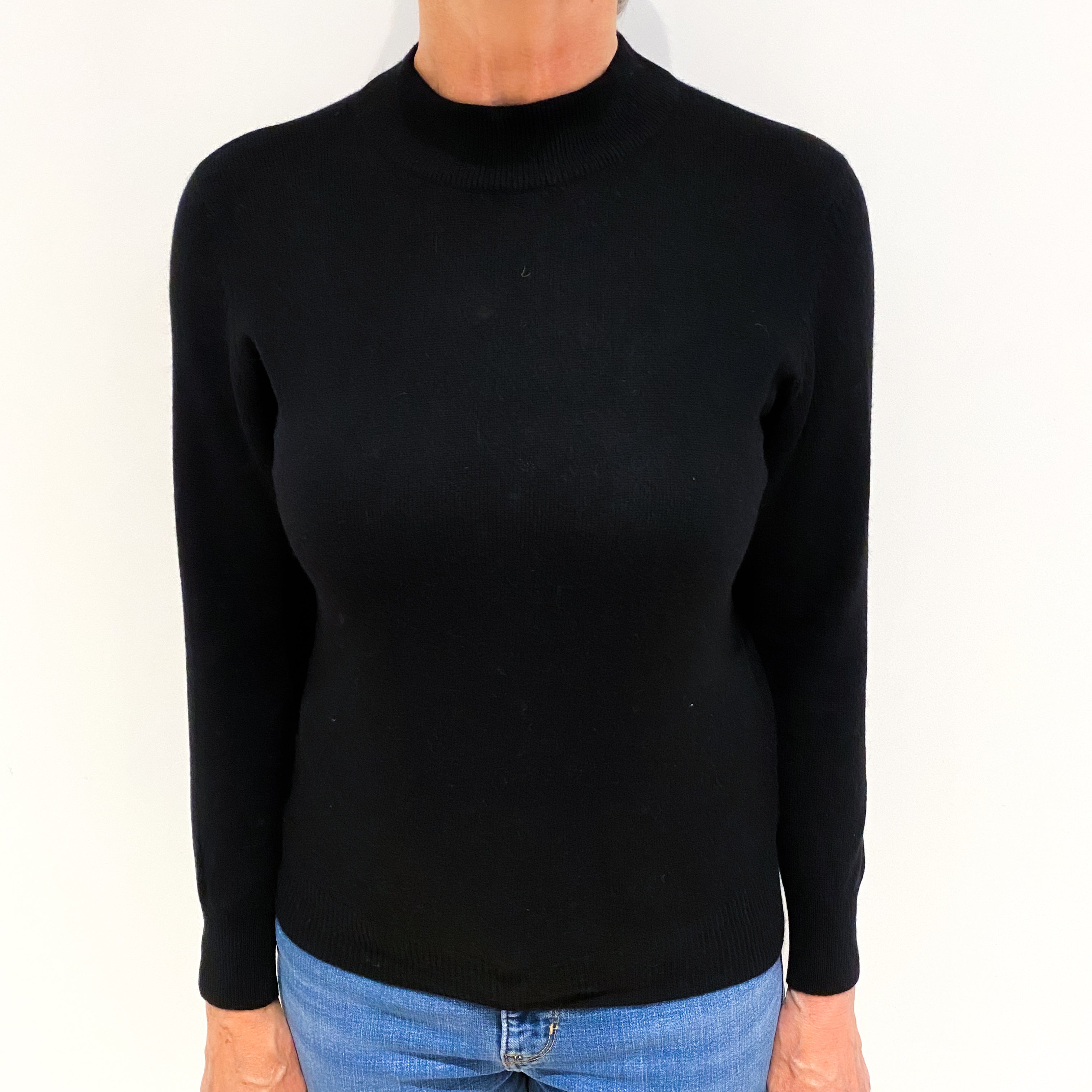 Black Cashmere Turtle Neck Jumper Medium