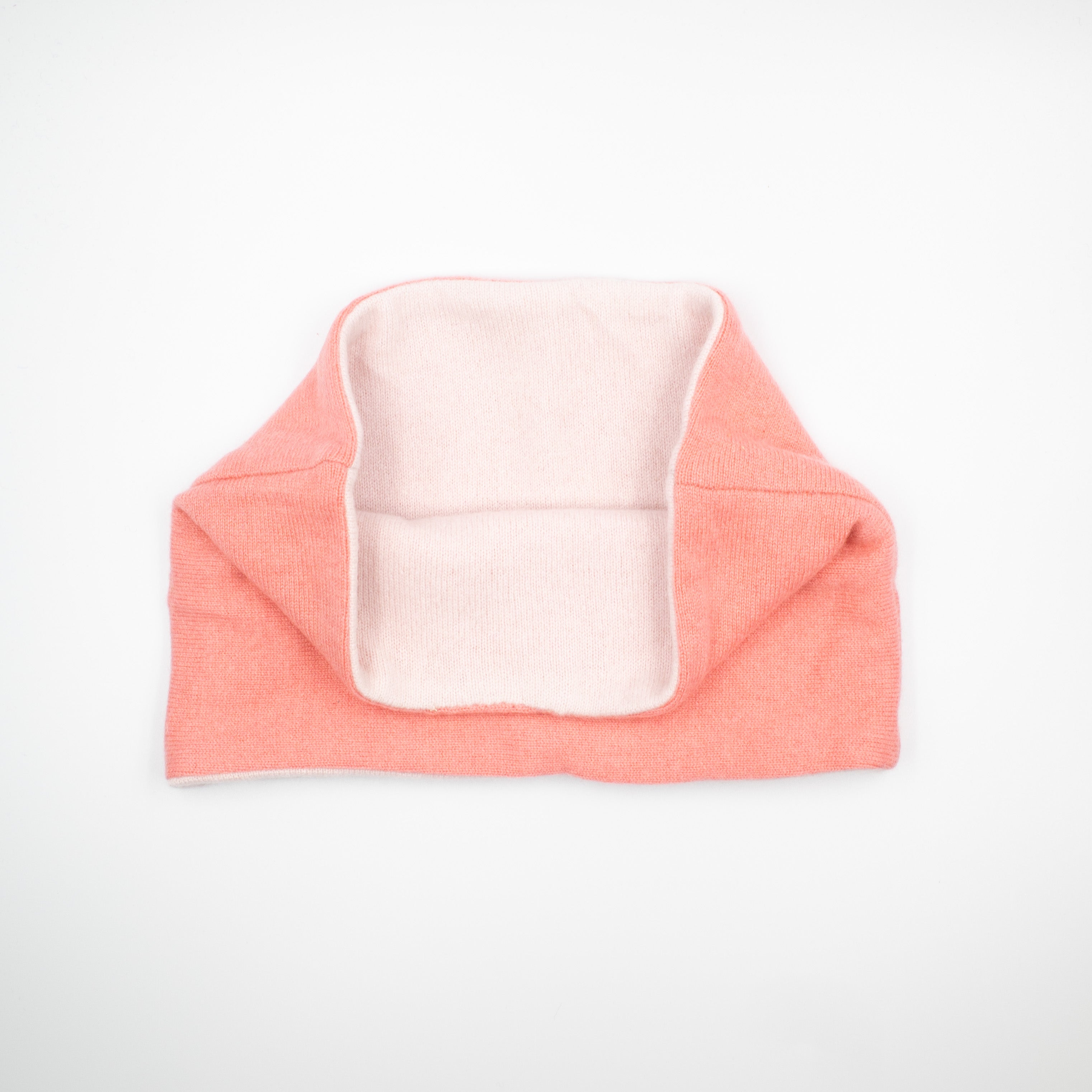 Coral and Pale Pink Neck Warmer