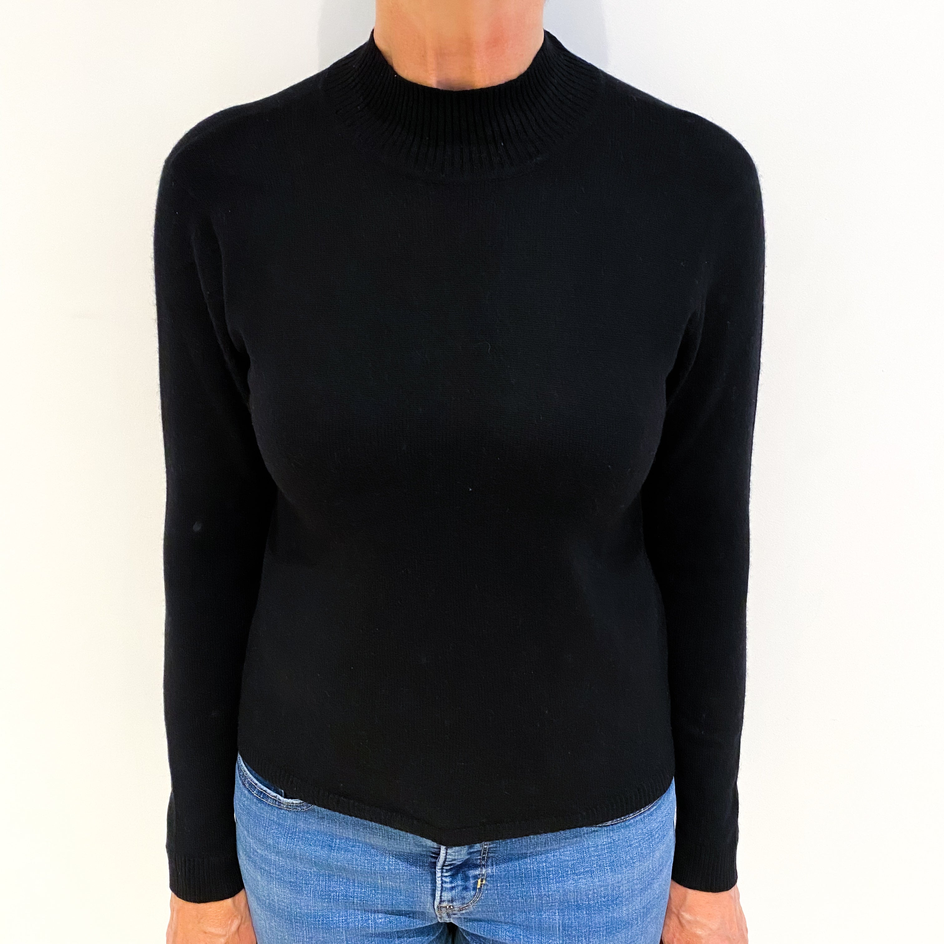 Black Cashmere Turtle Neck Jumper Medium