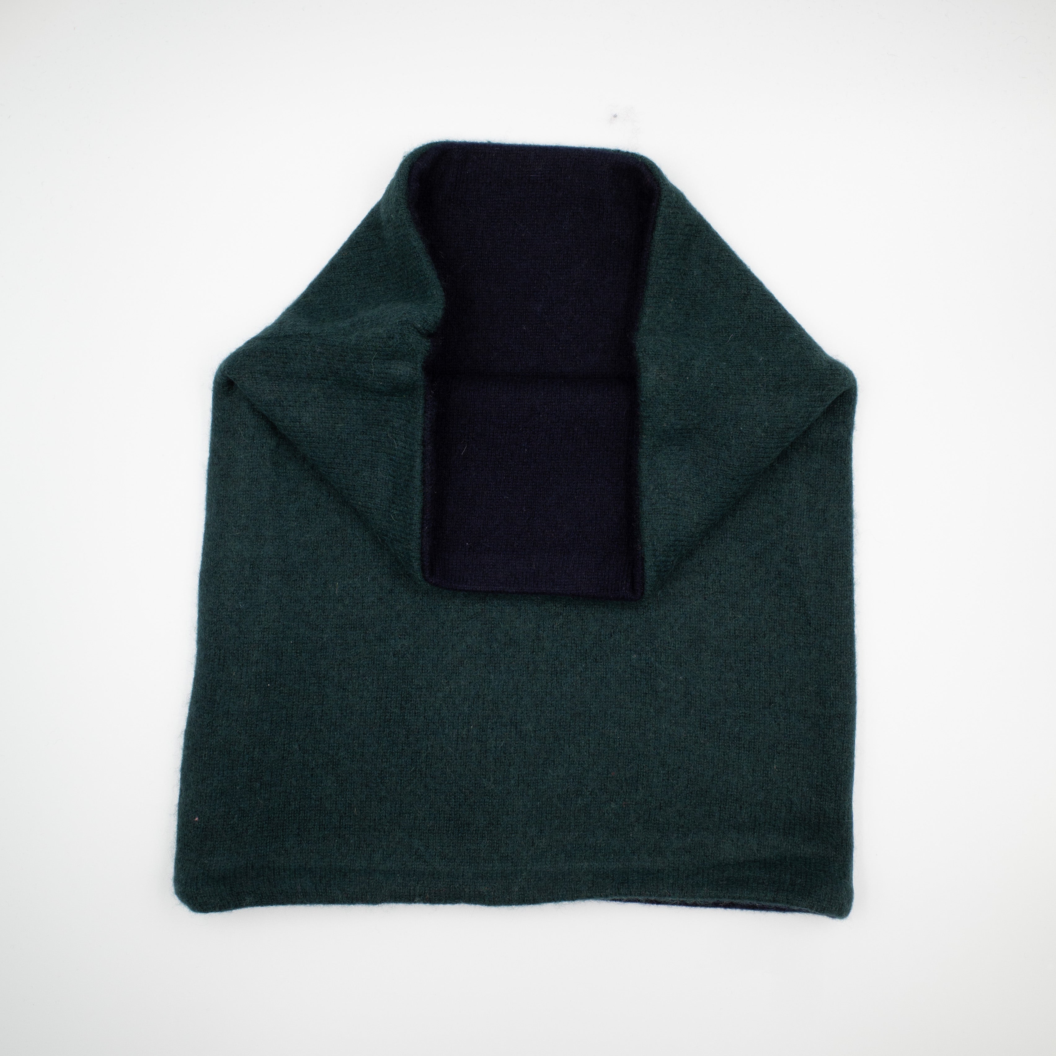 Bottle Green and Navy Luxury Double Layered Snood