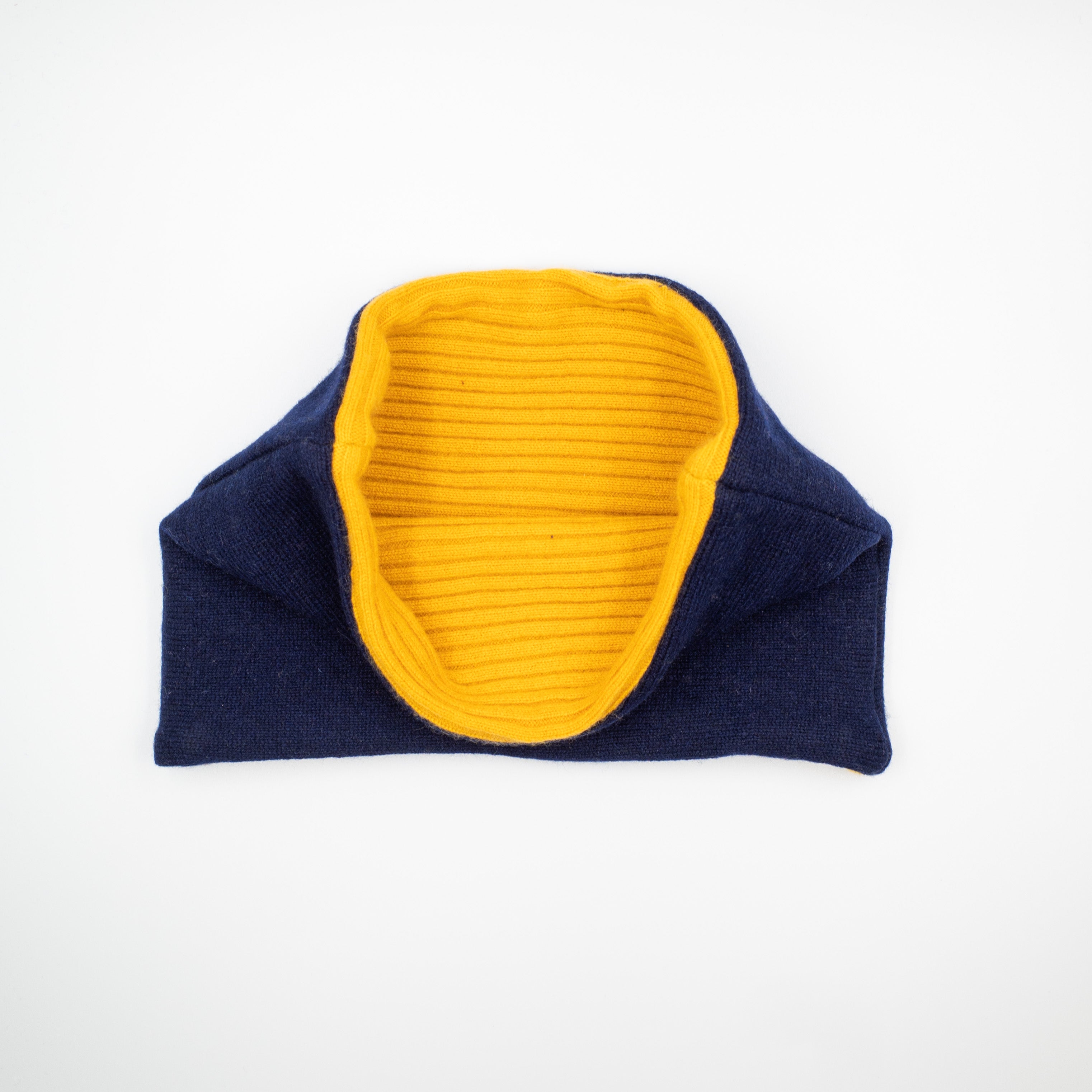 Dark Navy and Marigold Neck Warmer