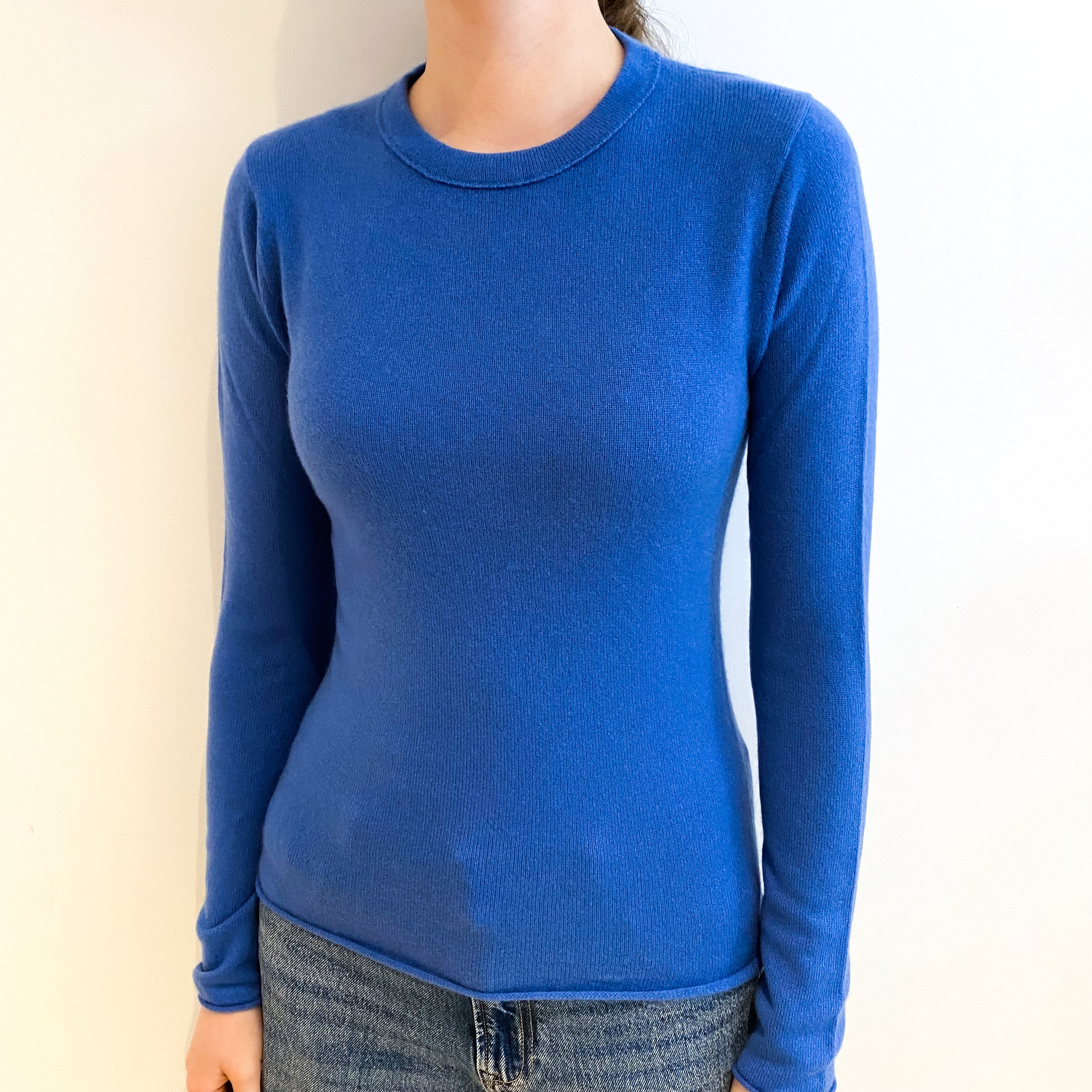 Airforce Blue Cashmere Crew Neck Jumper Extra Small