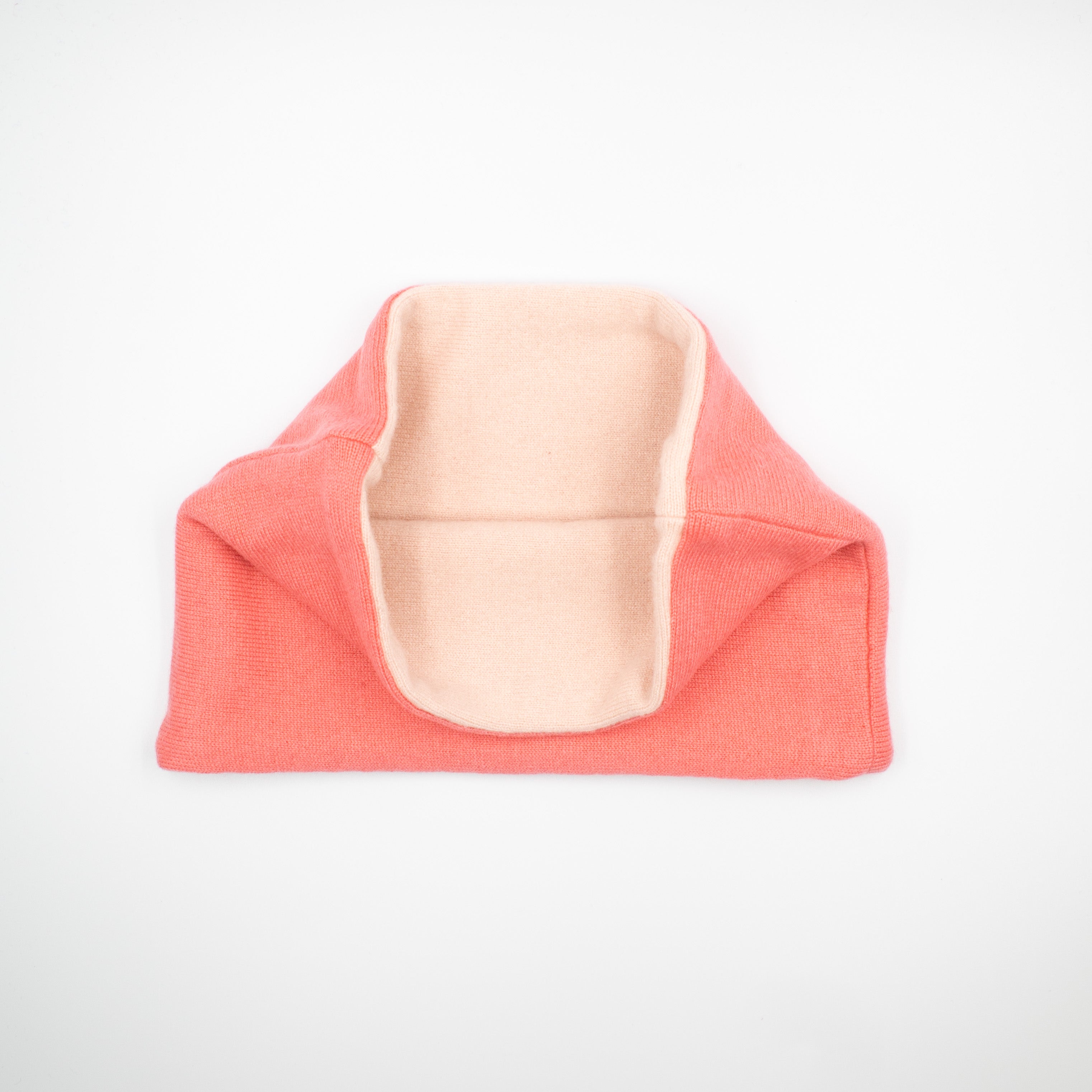 Deep Coral and Shell Pink Neck Warmer