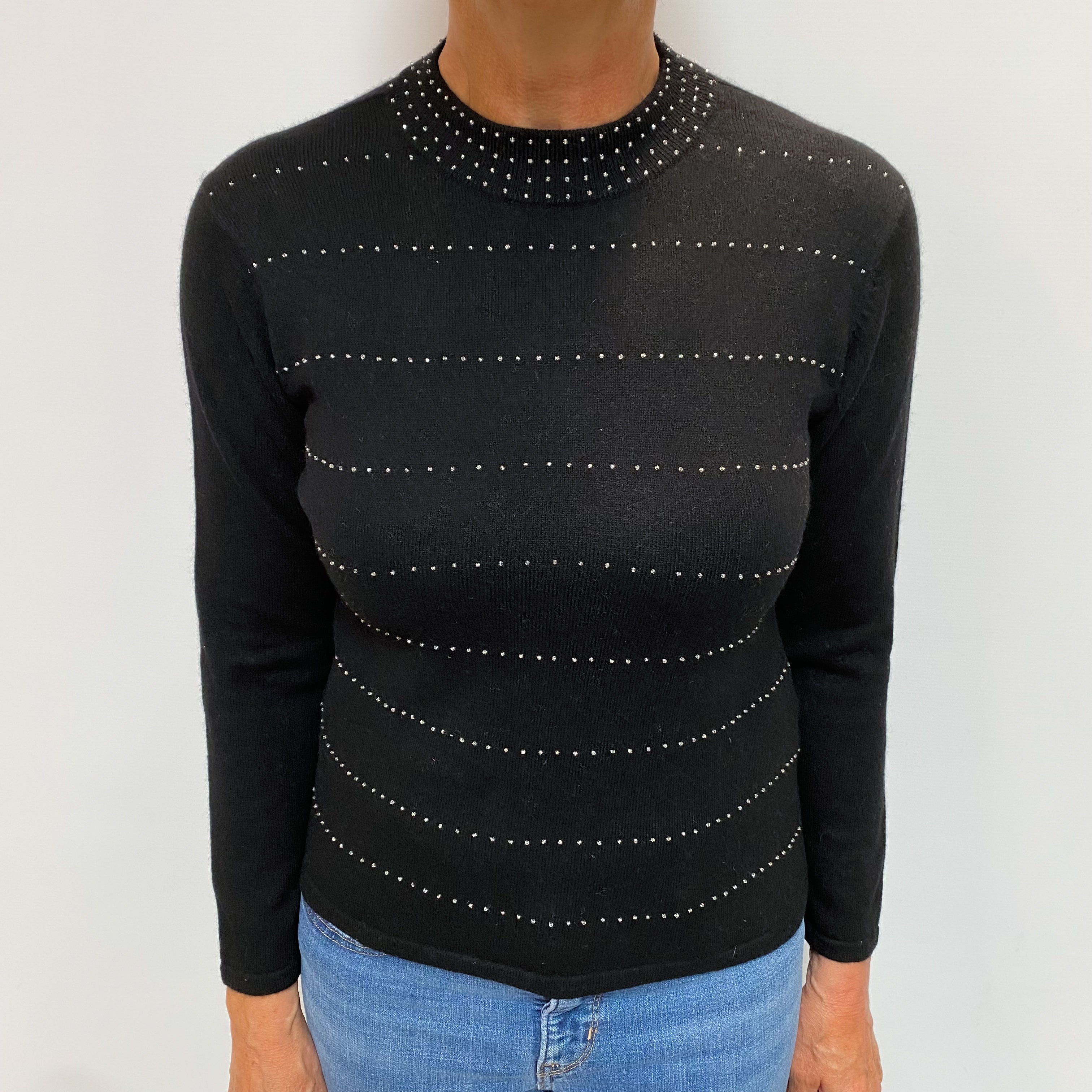 Black Cashmere Turtle Neck Jumper Medium