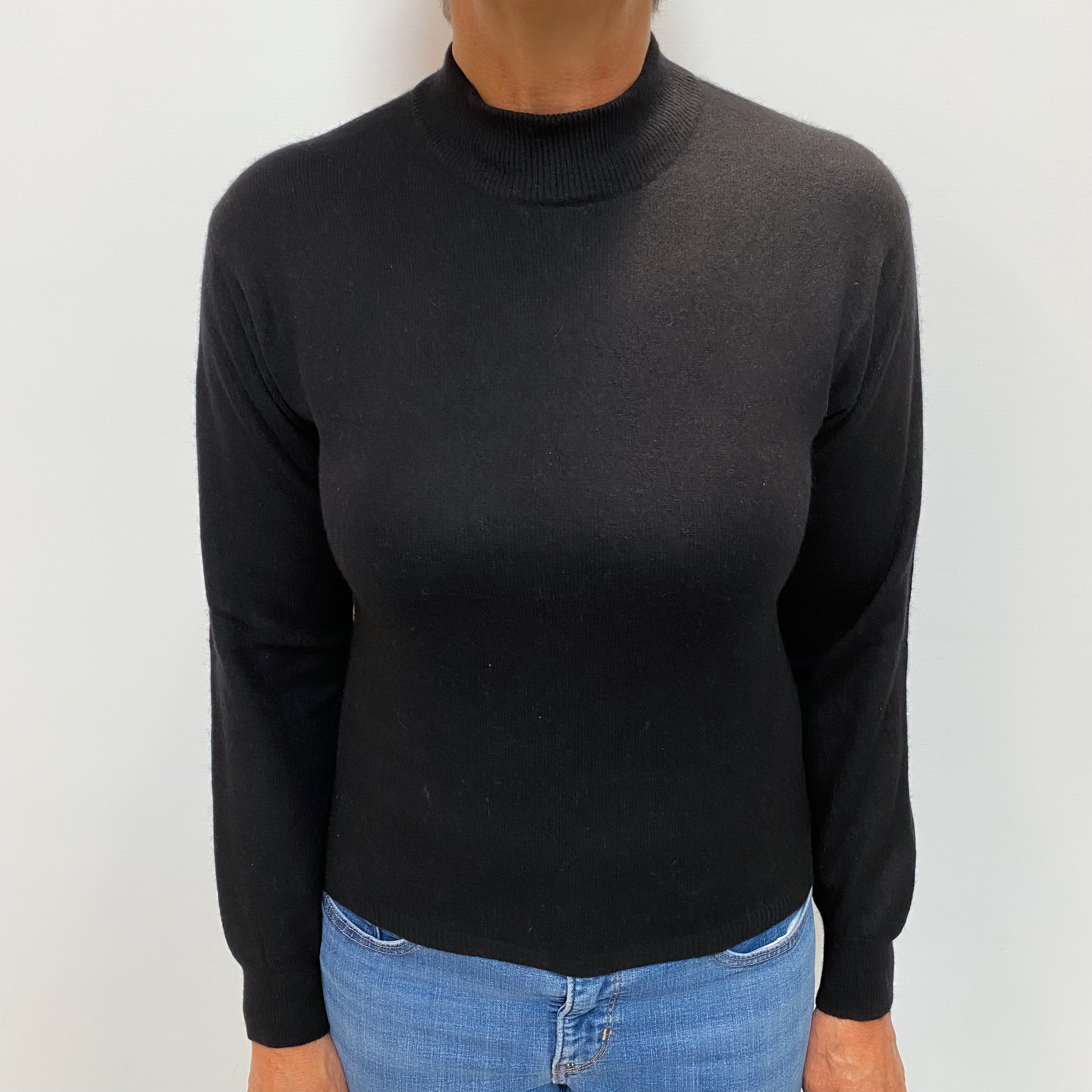 Black Cashmere Turtle Neck Jumper Medium