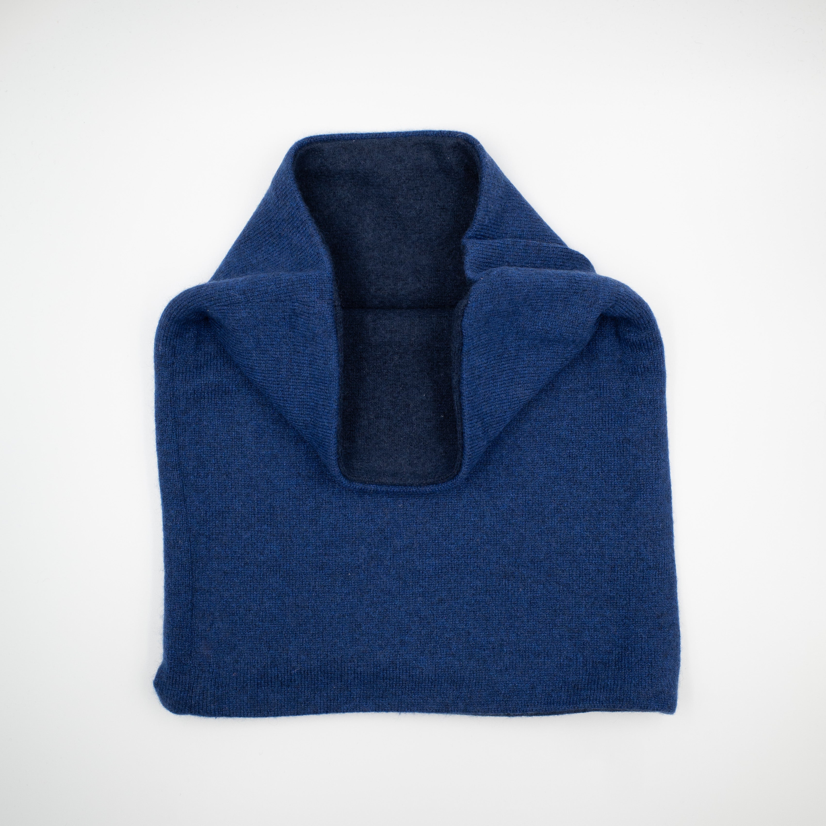 Two-Tone Navy Luxury Double Layered Snood