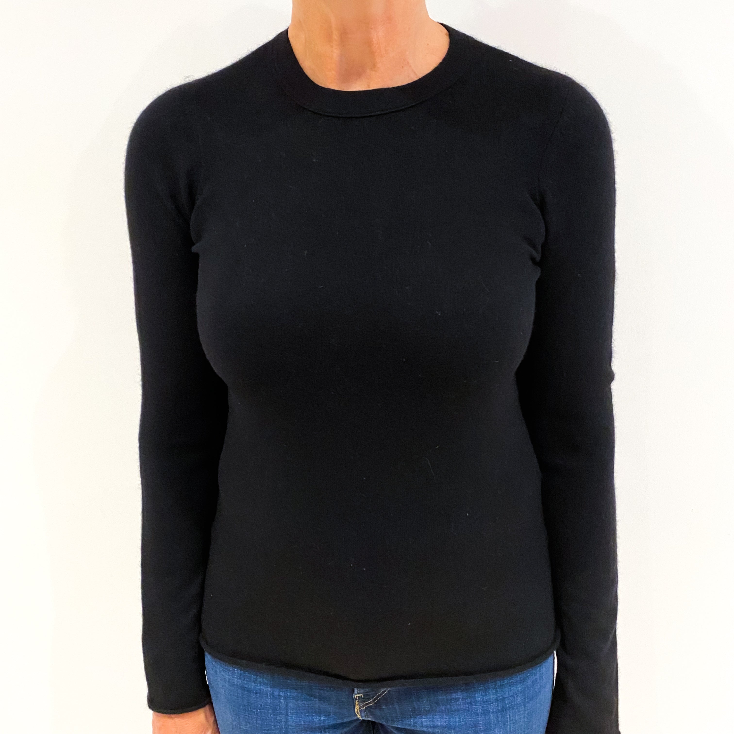 Vince Black Cashmere Crew Neck Jumper Medium