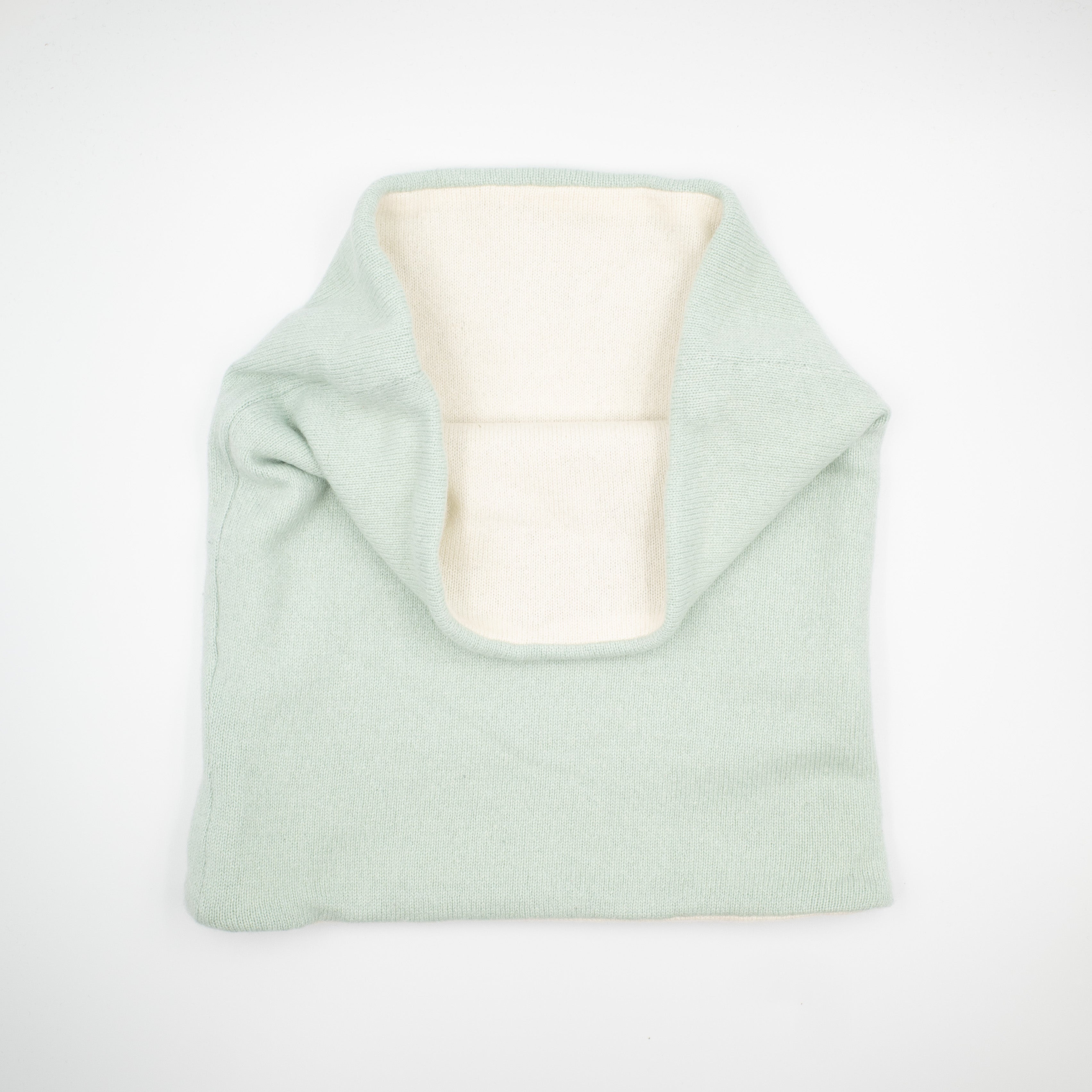 Mint Green and Cream Luxury Double Layered Snood