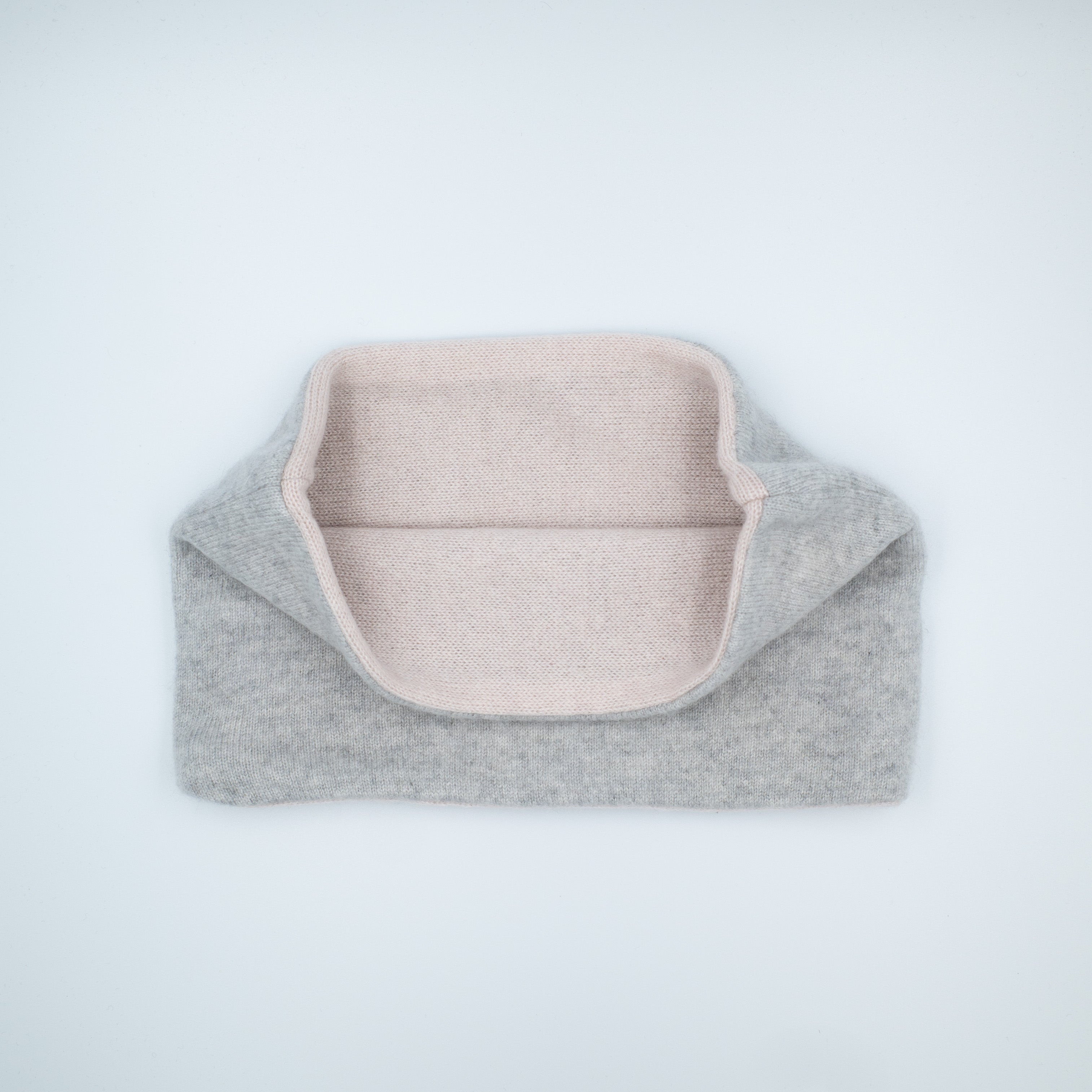 Light Grey and Pale Pink Neck Warmer