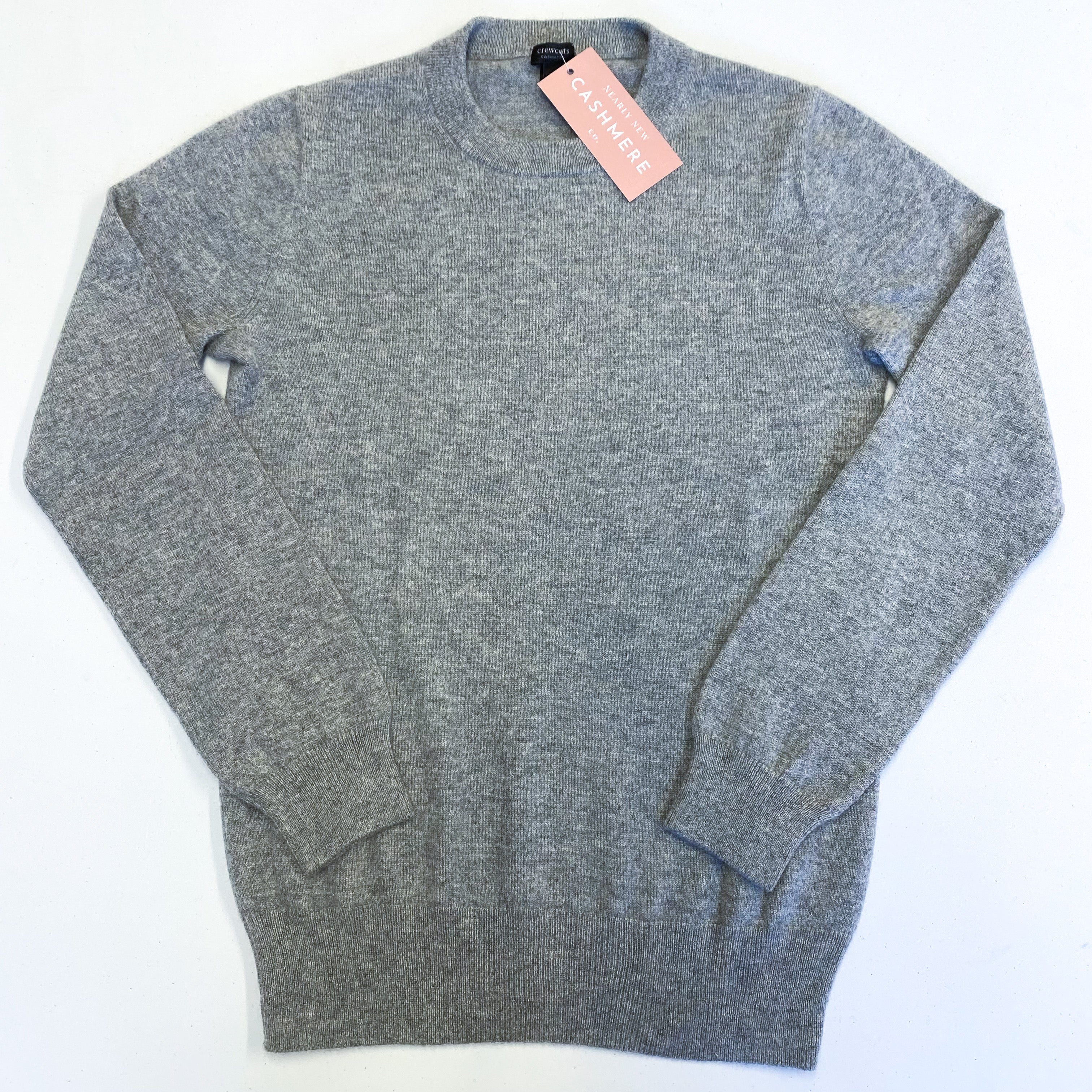 Children’s Ash Grey Cashmere Crew Neck Jumper Boys Age 14