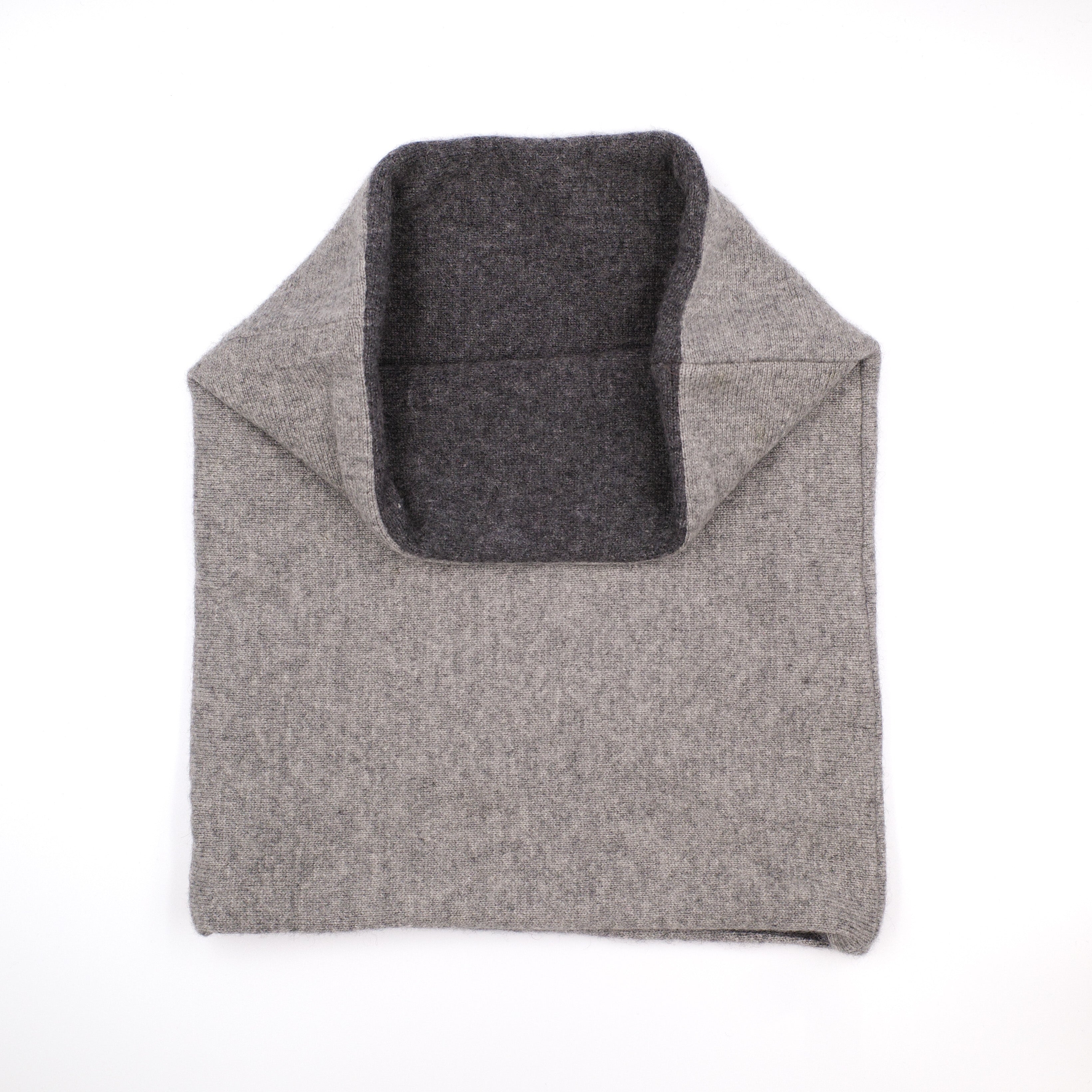 Men’s Charcoal and Mid Grey Luxury Double Layered Snood