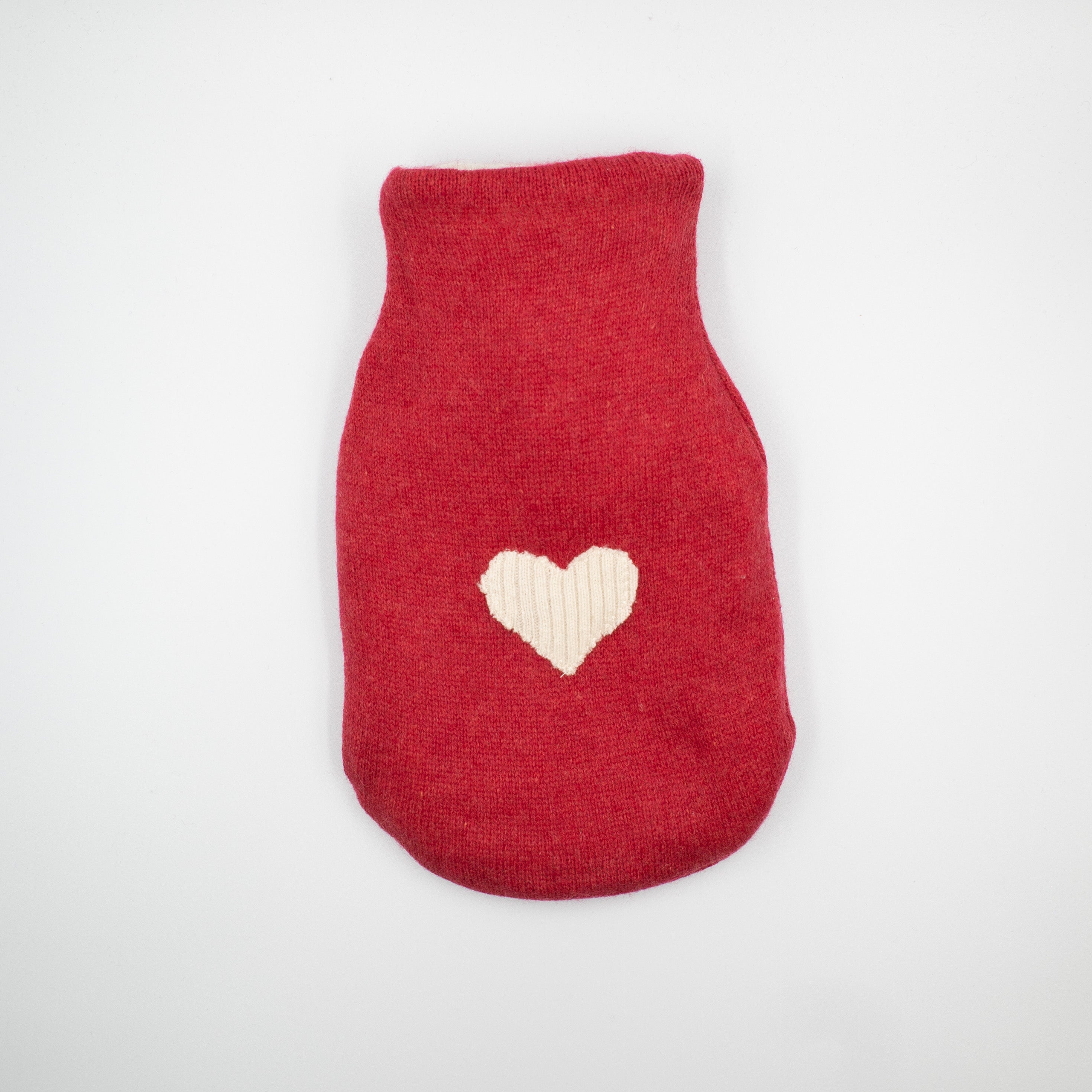 Strawberry Red Cashmere Small Hot Water Bottle