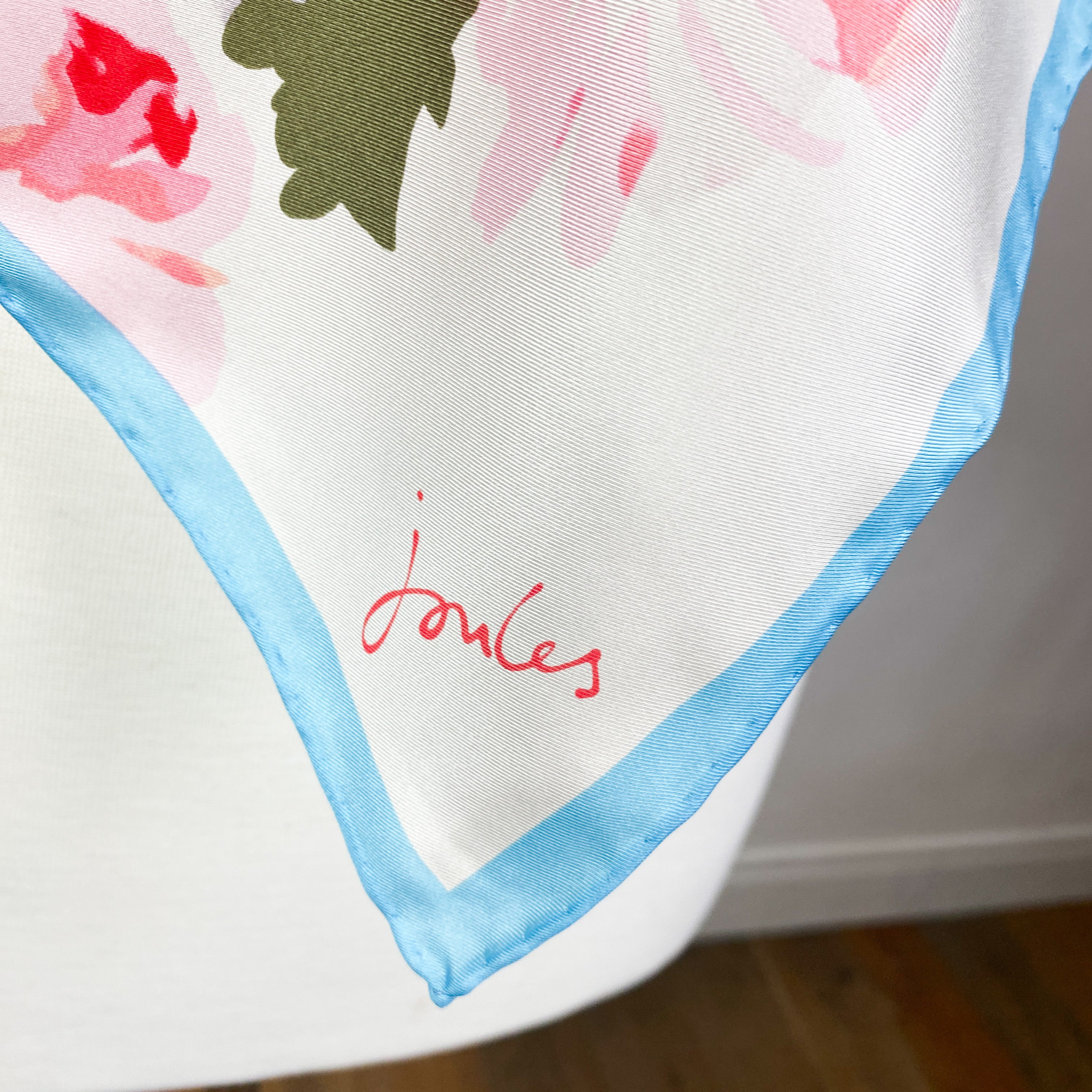 Joules Floral Design Silk Scarf