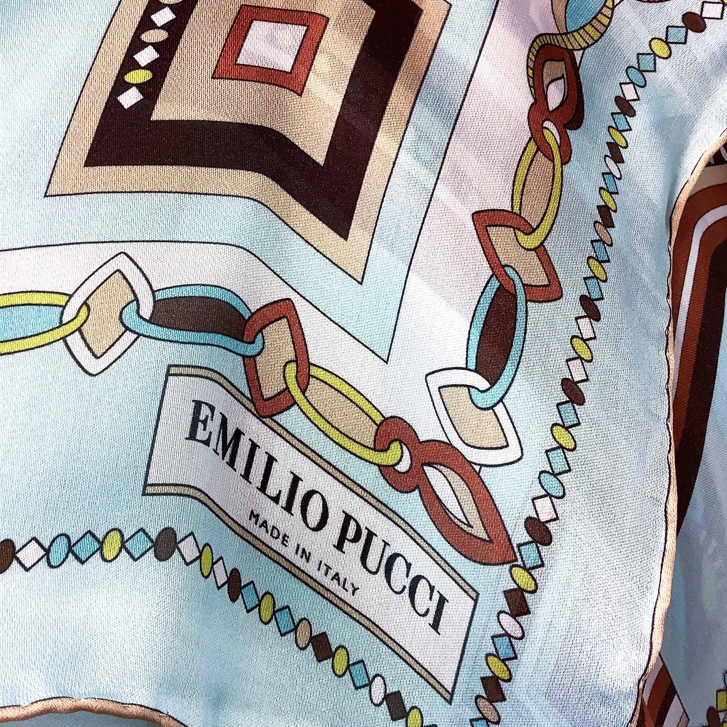 Emilio Pucci Italian Designer Silk Scarf