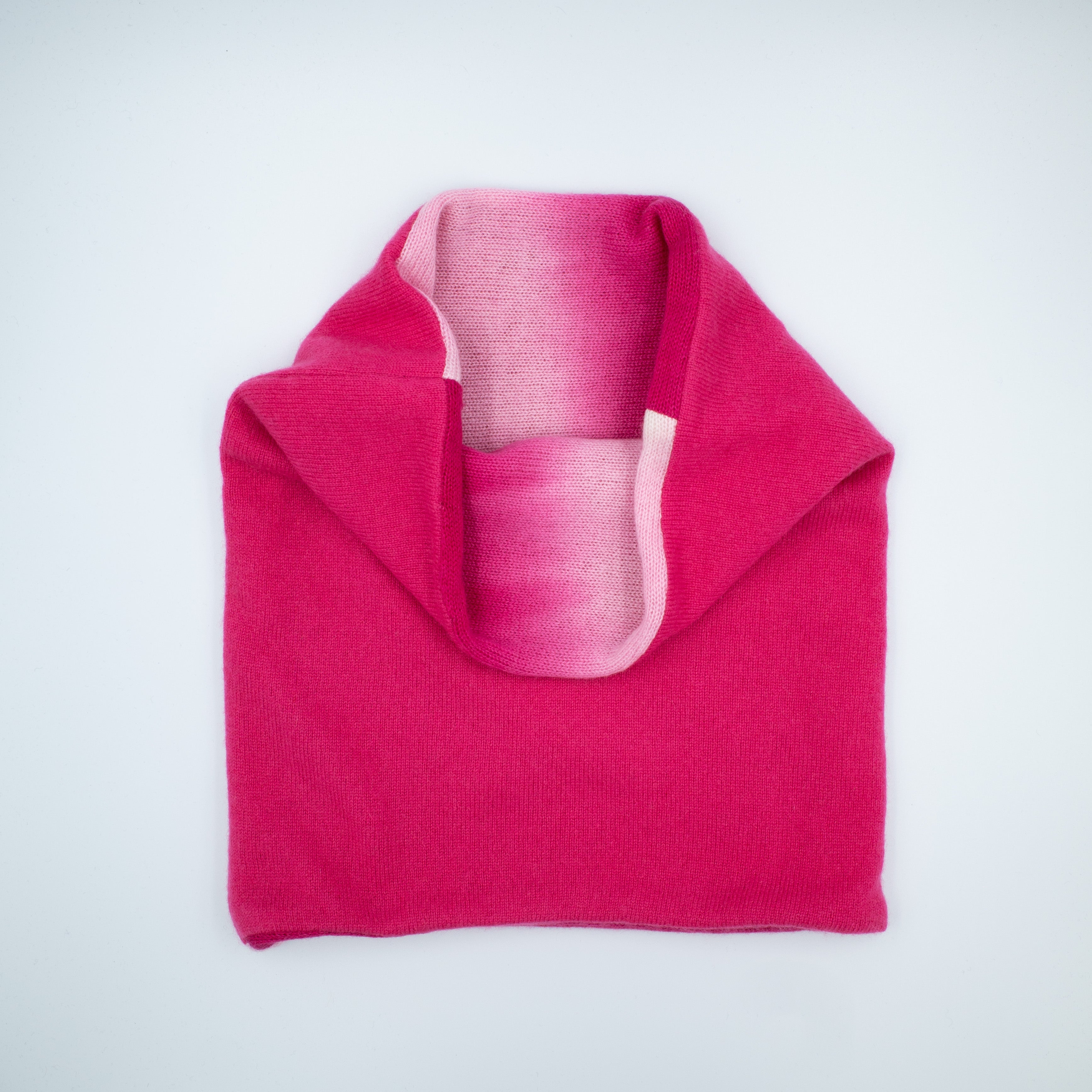 Hot Pink and Cream Ombré Luxury Double Layered Snood