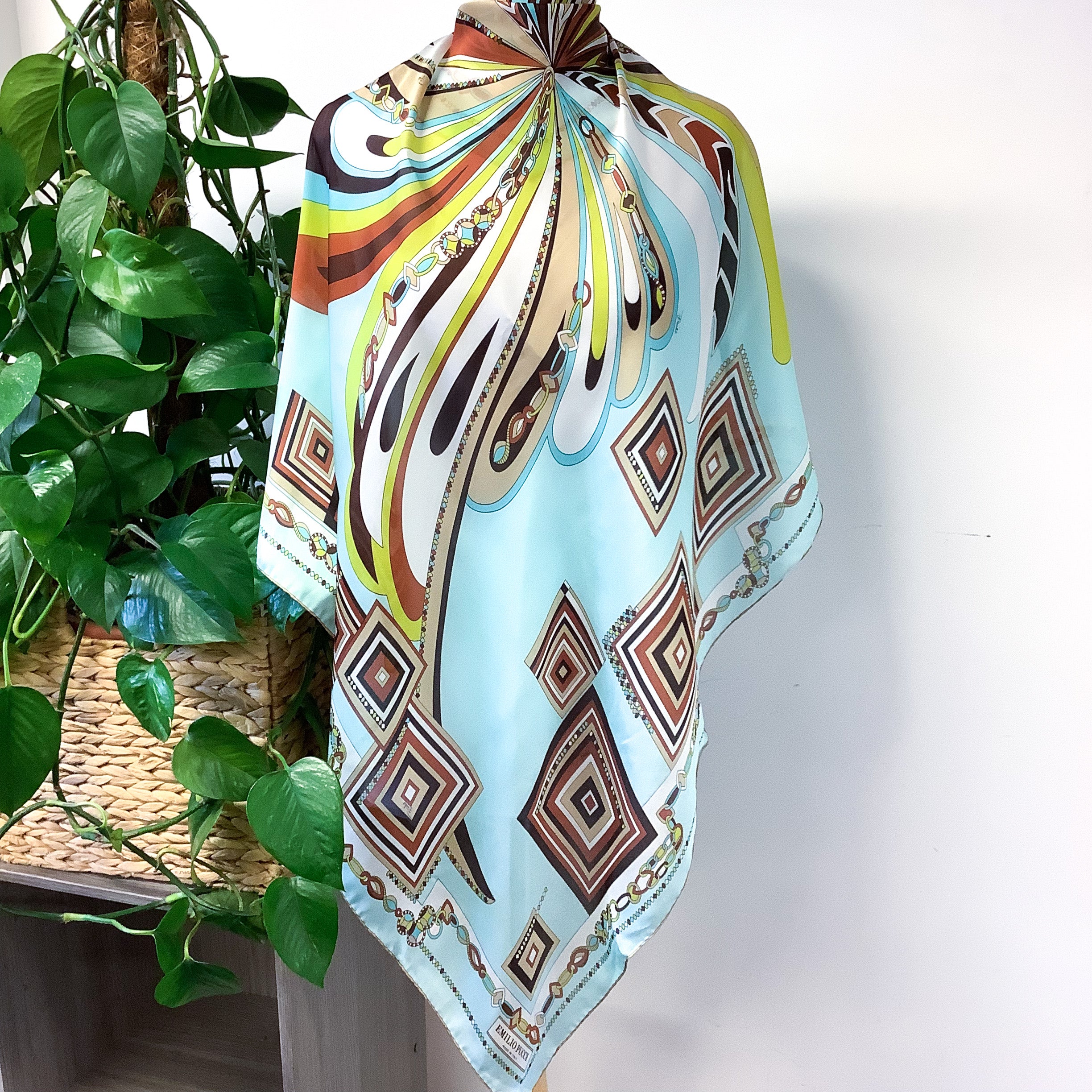 Emilio Pucci Italian Designer Silk Scarf