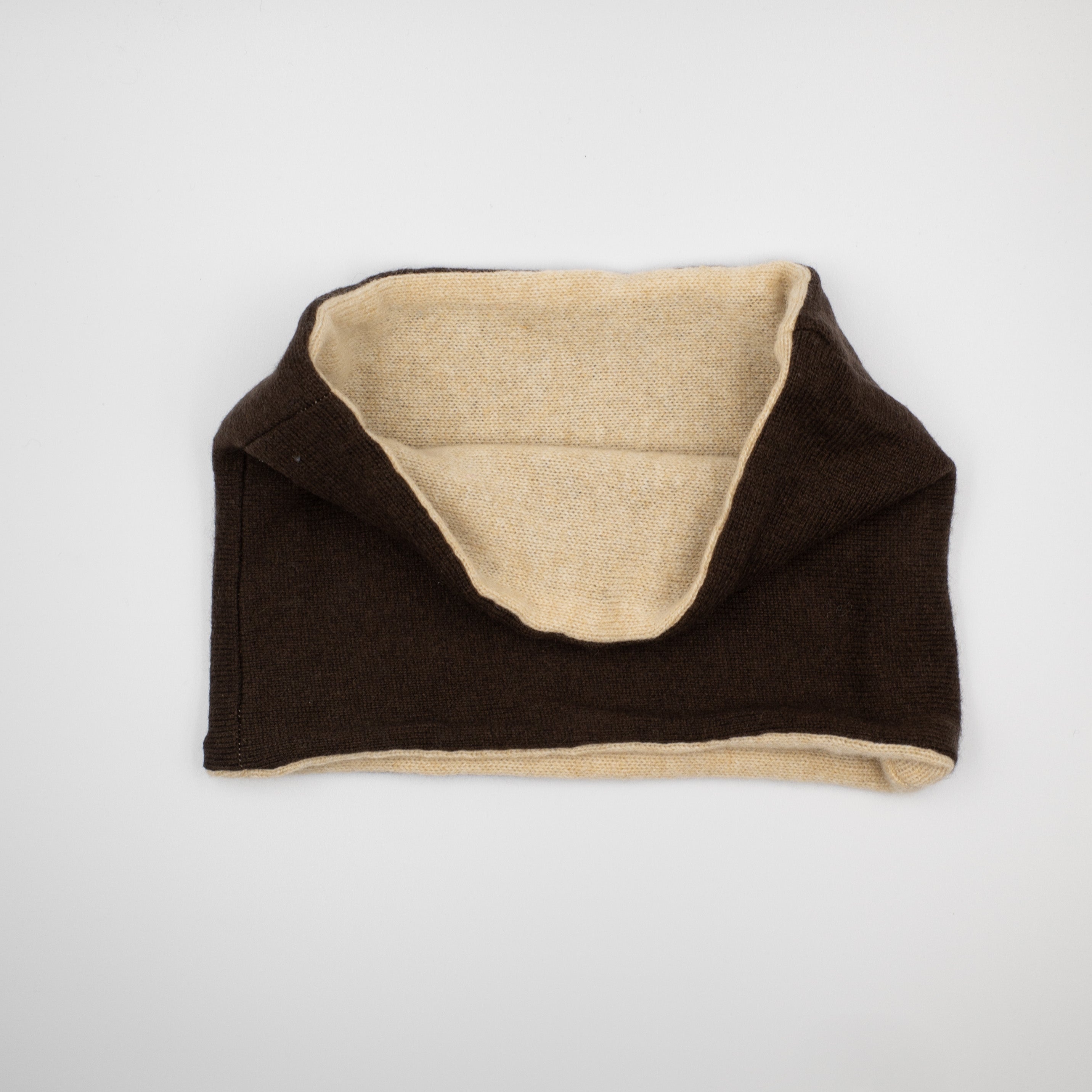 Men’s Dark Brown and Honey Beige Neck Warmer