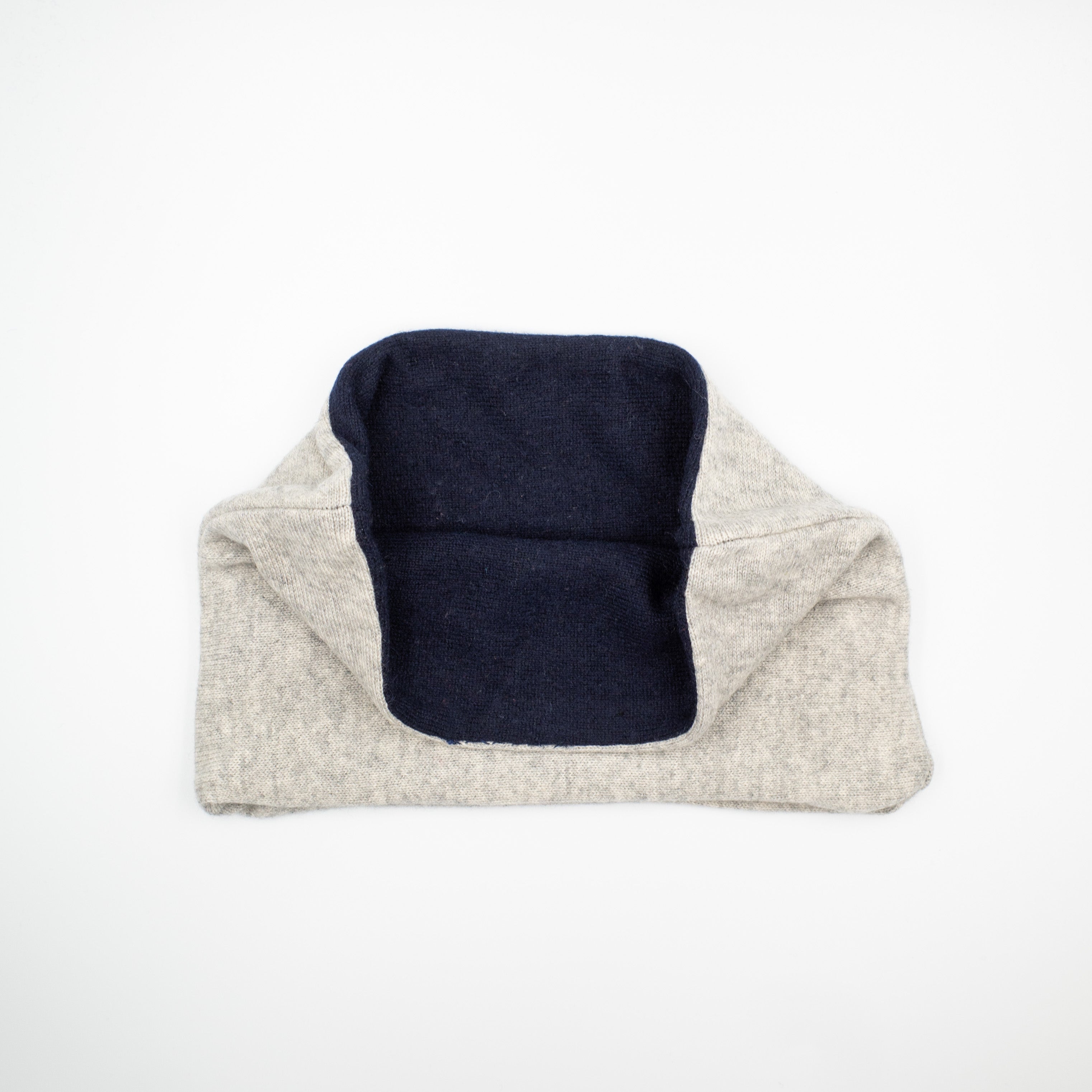 Ash Grey and Dark Navy Neck Warmer